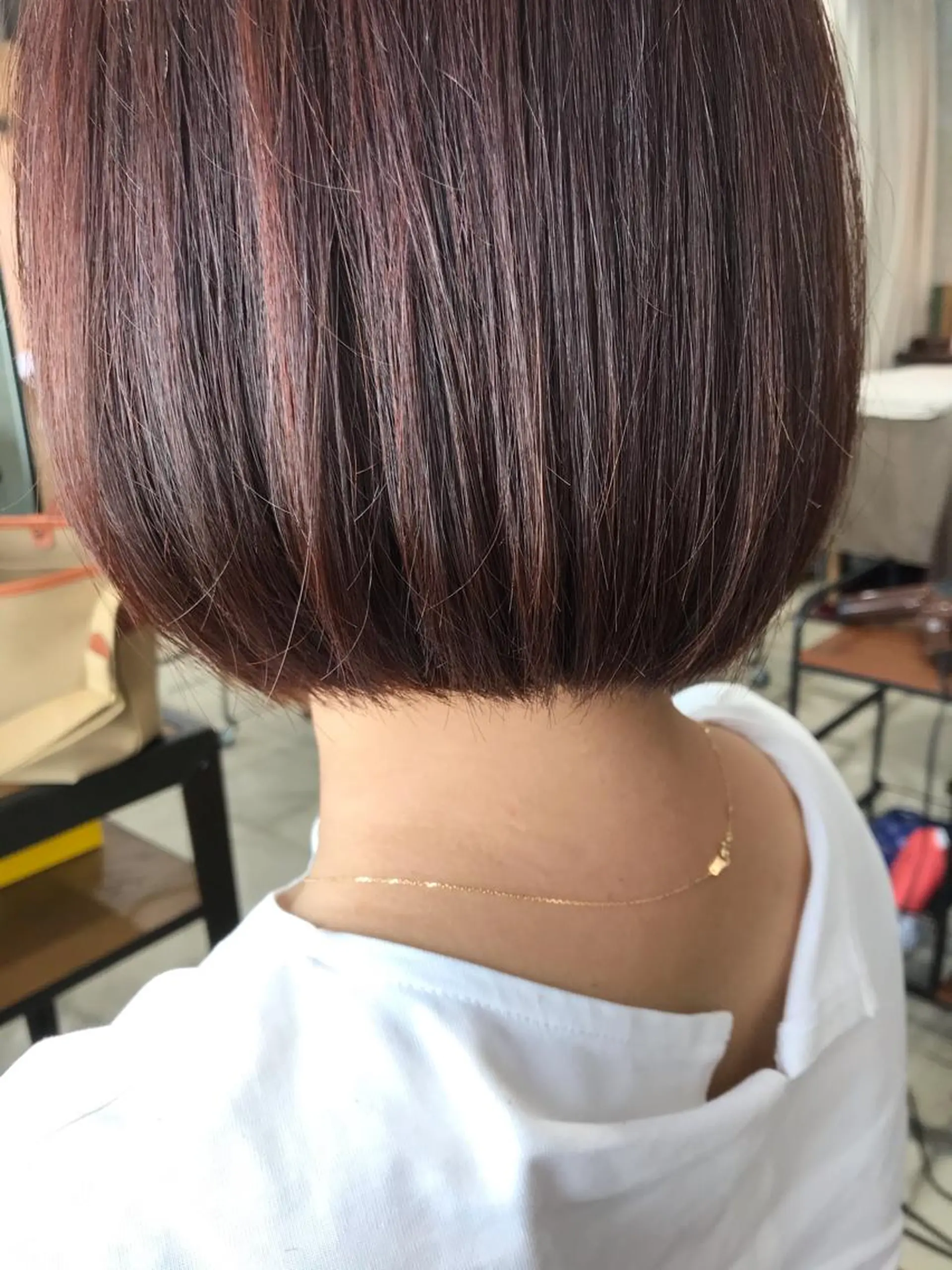 ミディアム カット ヘアカラー トリートメント さの あやねのヘアスタイル