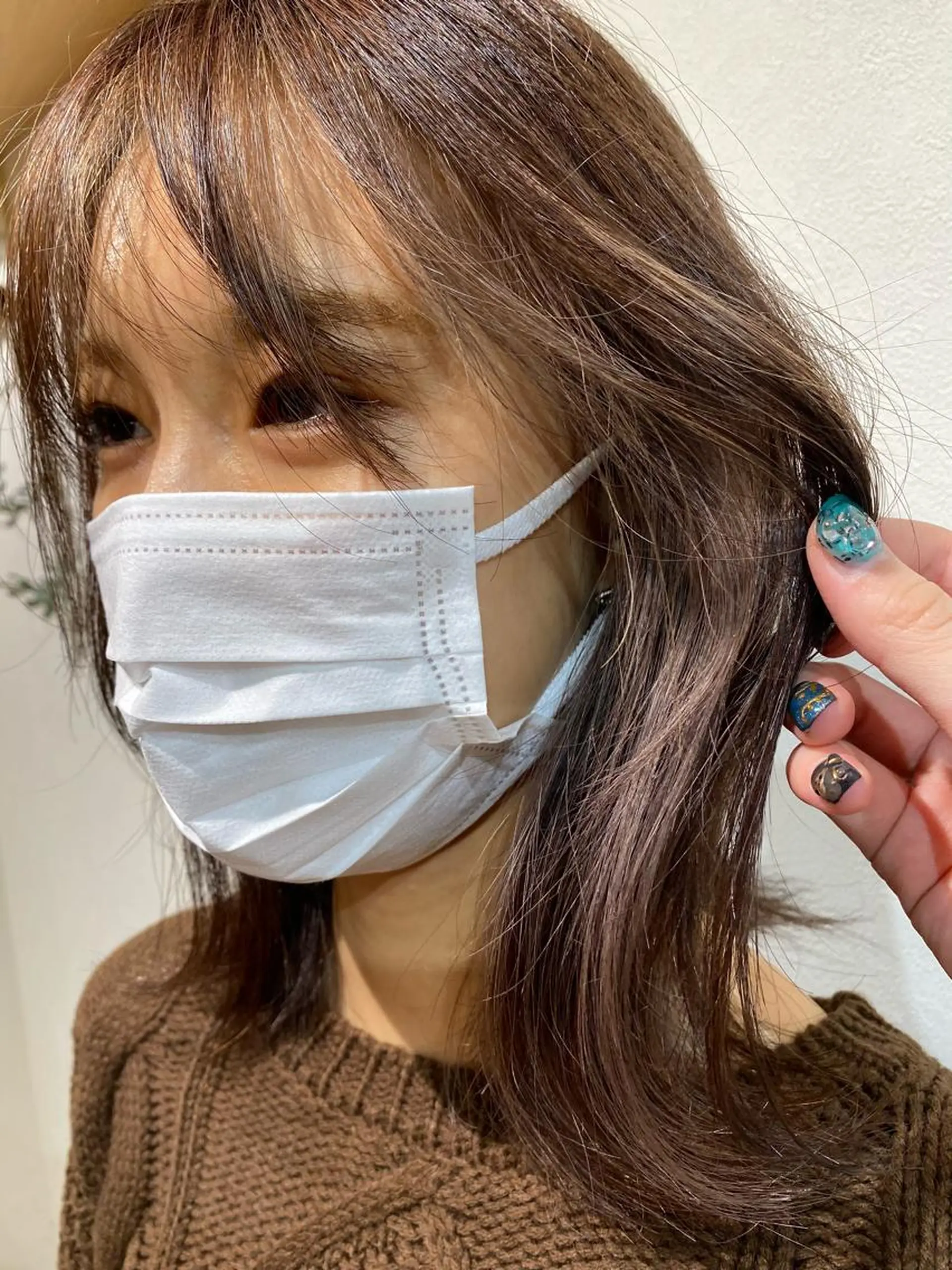 ミディアム カラー インナーカラー 顔周りカット niconail 千歳烏山店所属・niconail 🧣ayu 📍烏山のネイルデザイン