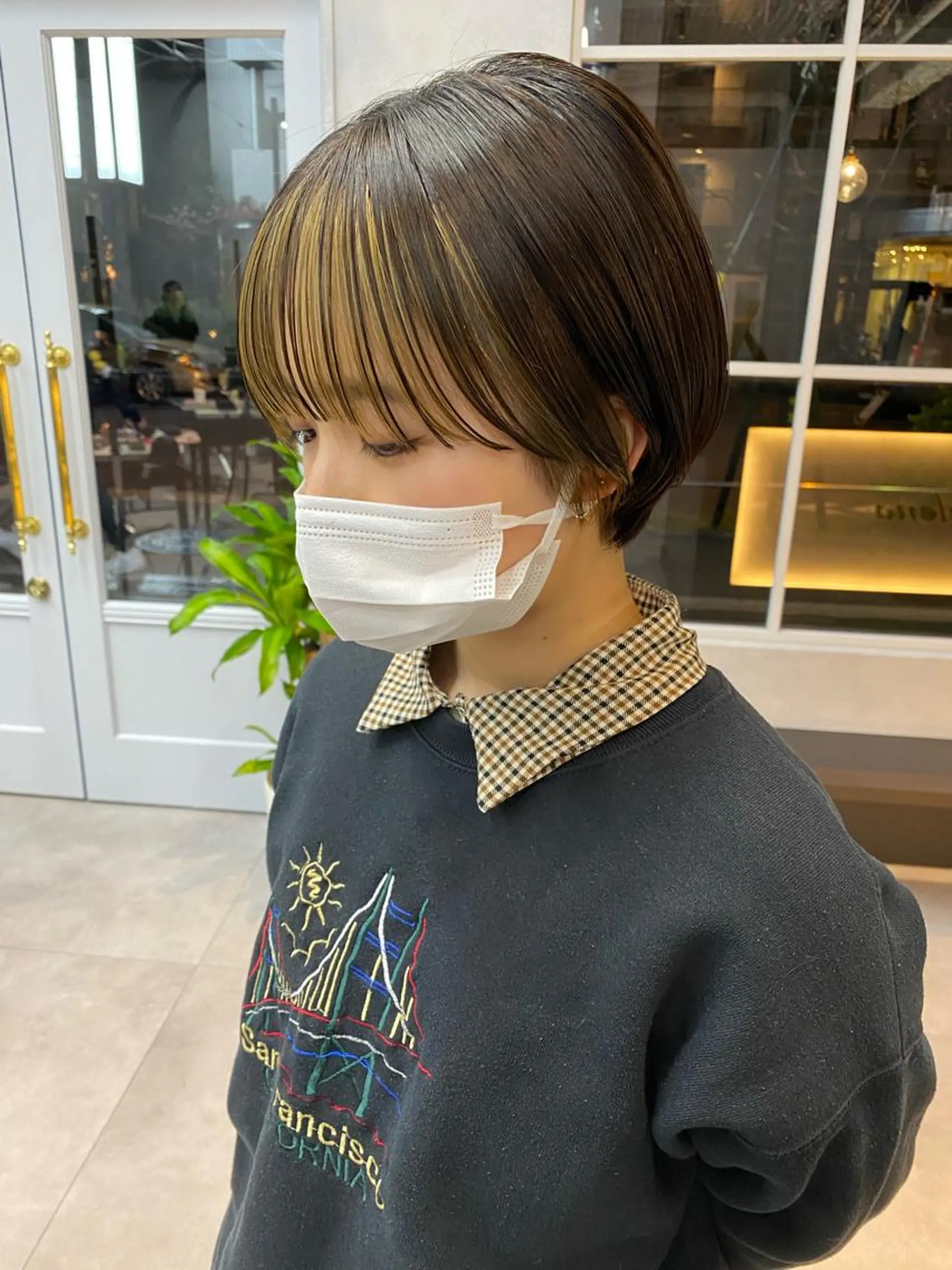 ショート カラー 丸みショート ミストバング  フェイスフレーミング ショートヘア カット ヘアカラー TOPSTYLIST 🇬🇧JIMMYのヘアスタイル