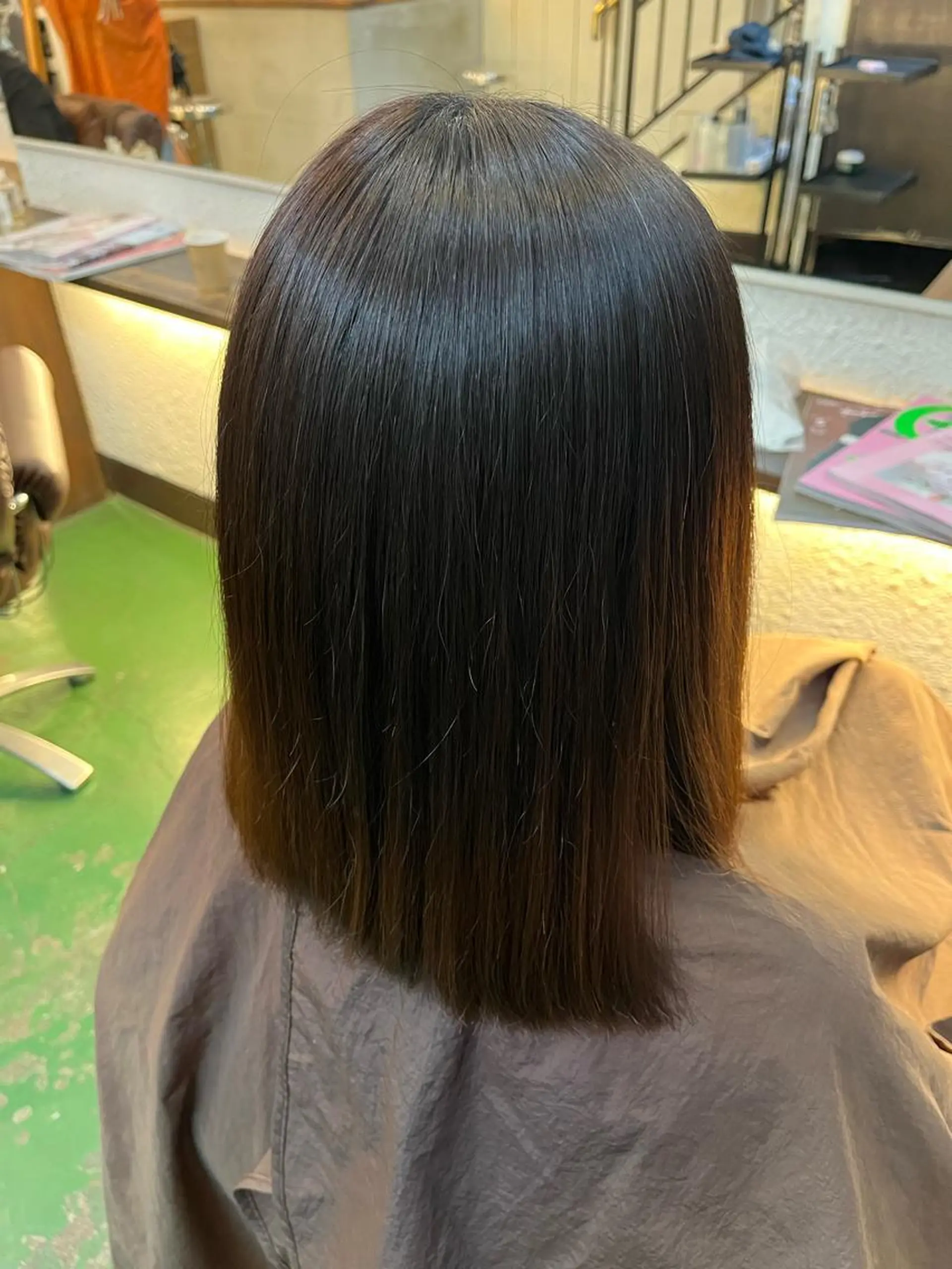 ミディアム 縮毛矯正 トリートメント ♱地雷カラー♱ウルフ ♱ 藍衣 ♱のヘアスタイル