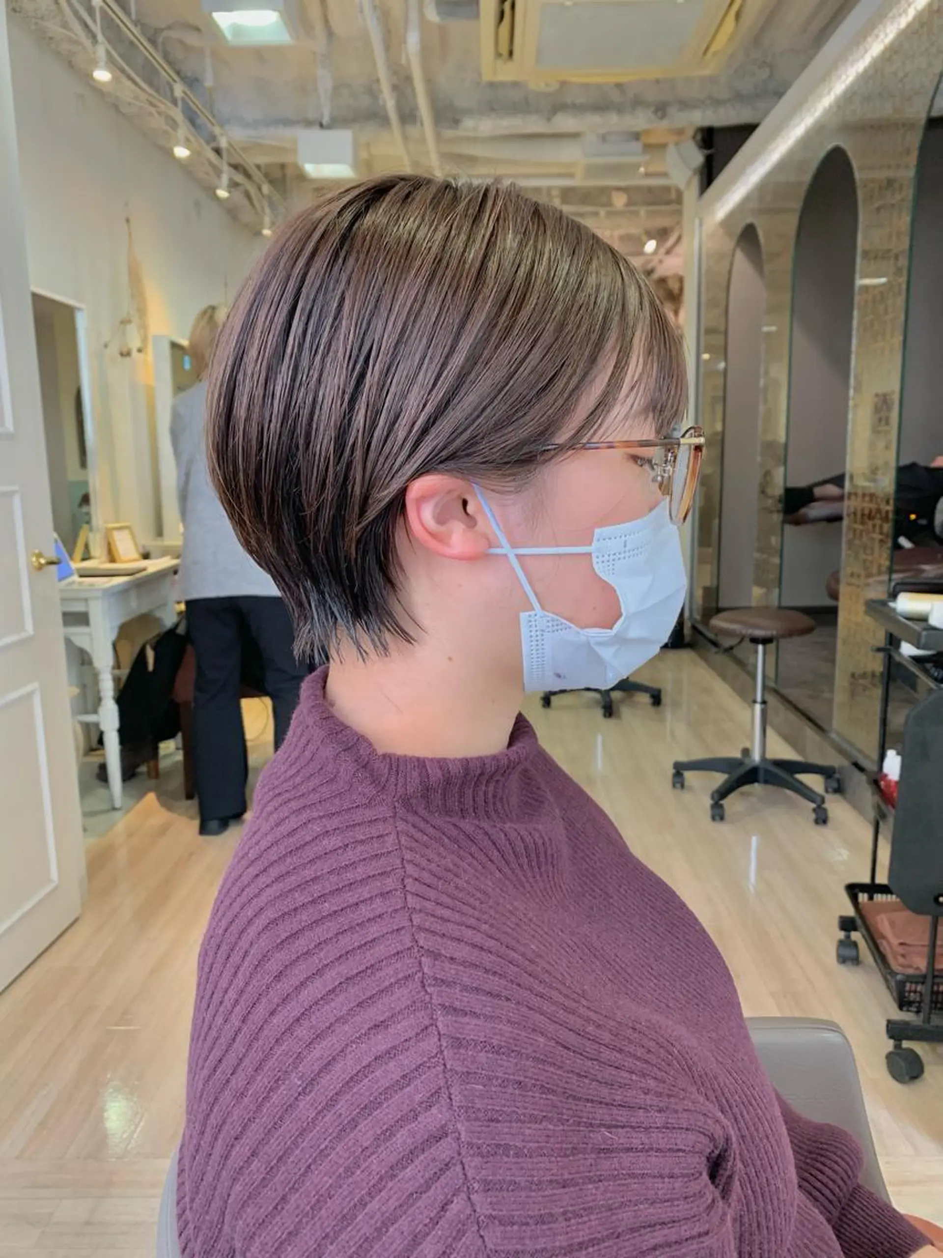 ショート ショートヘア カット レイヤーヘア/パーマ 村中　仁人のヘアスタイル