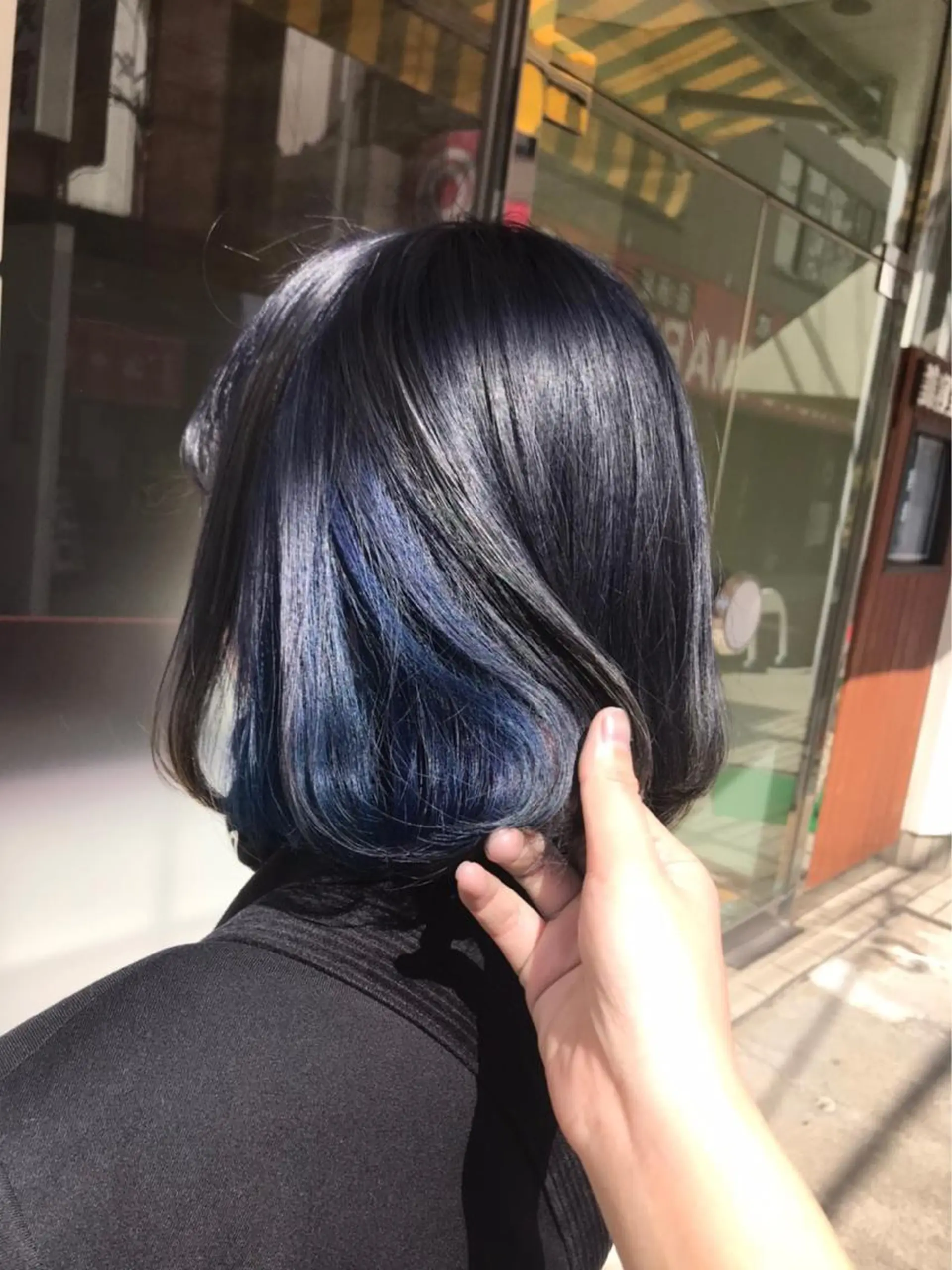 ミディアム カラー ブルーカラー ネイビーカラー 🫟Blanco🫟 Color&Careのヘアスタイル