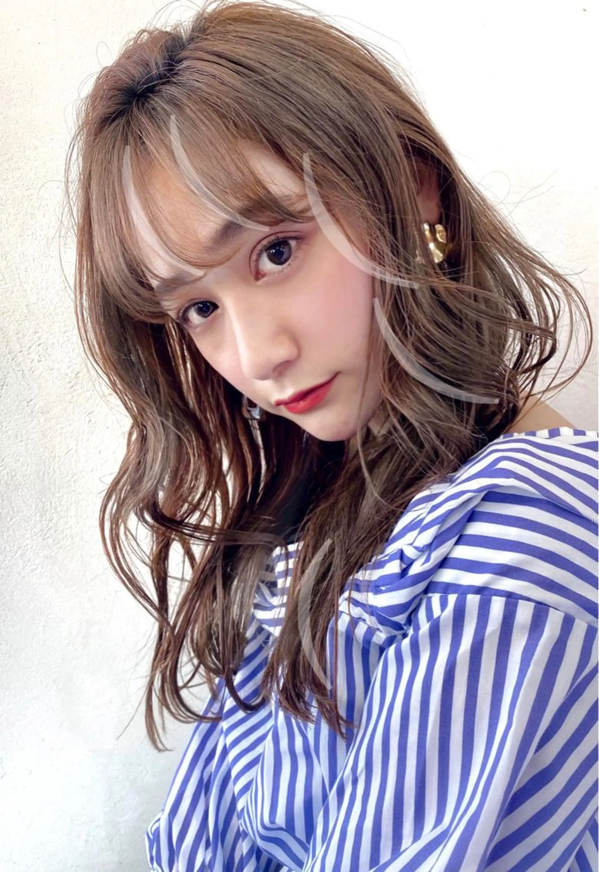 ロング カラー レイヤー/顔周り 田山　穂波のヘアスタイル