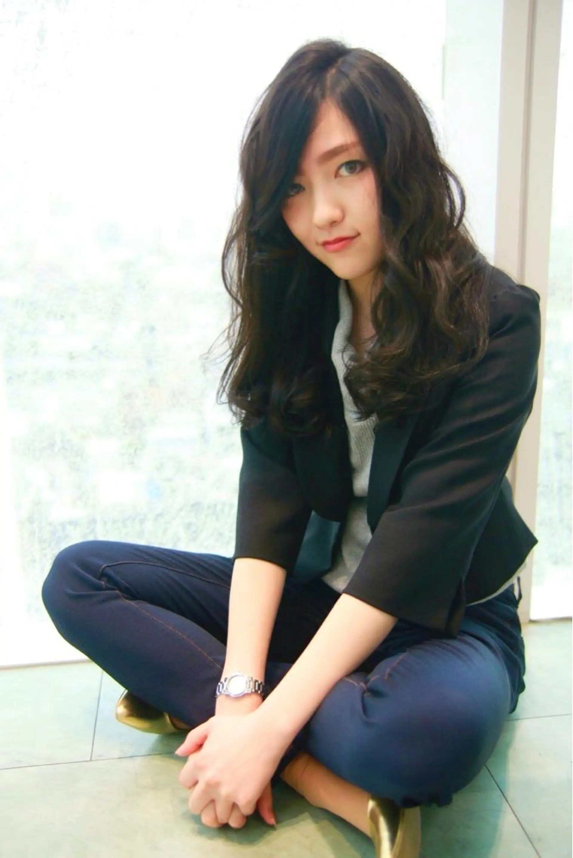 ロング カラー パーマ Re:ta Hair 飯田淳平のヘアスタイル