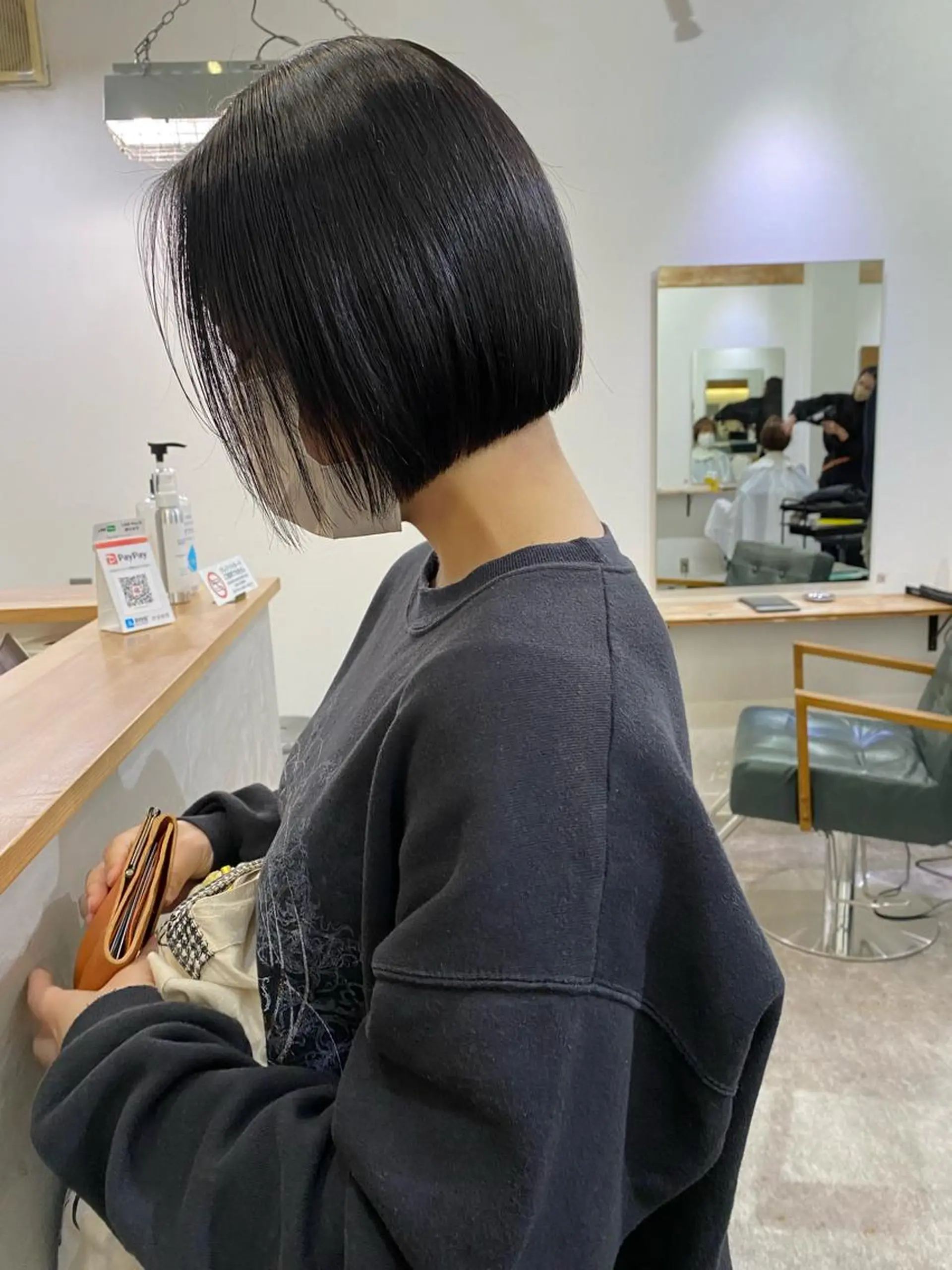 ショート ボブ カット 森貴裕/ベージュ/ パーマ/オリーブのヘアスタイル