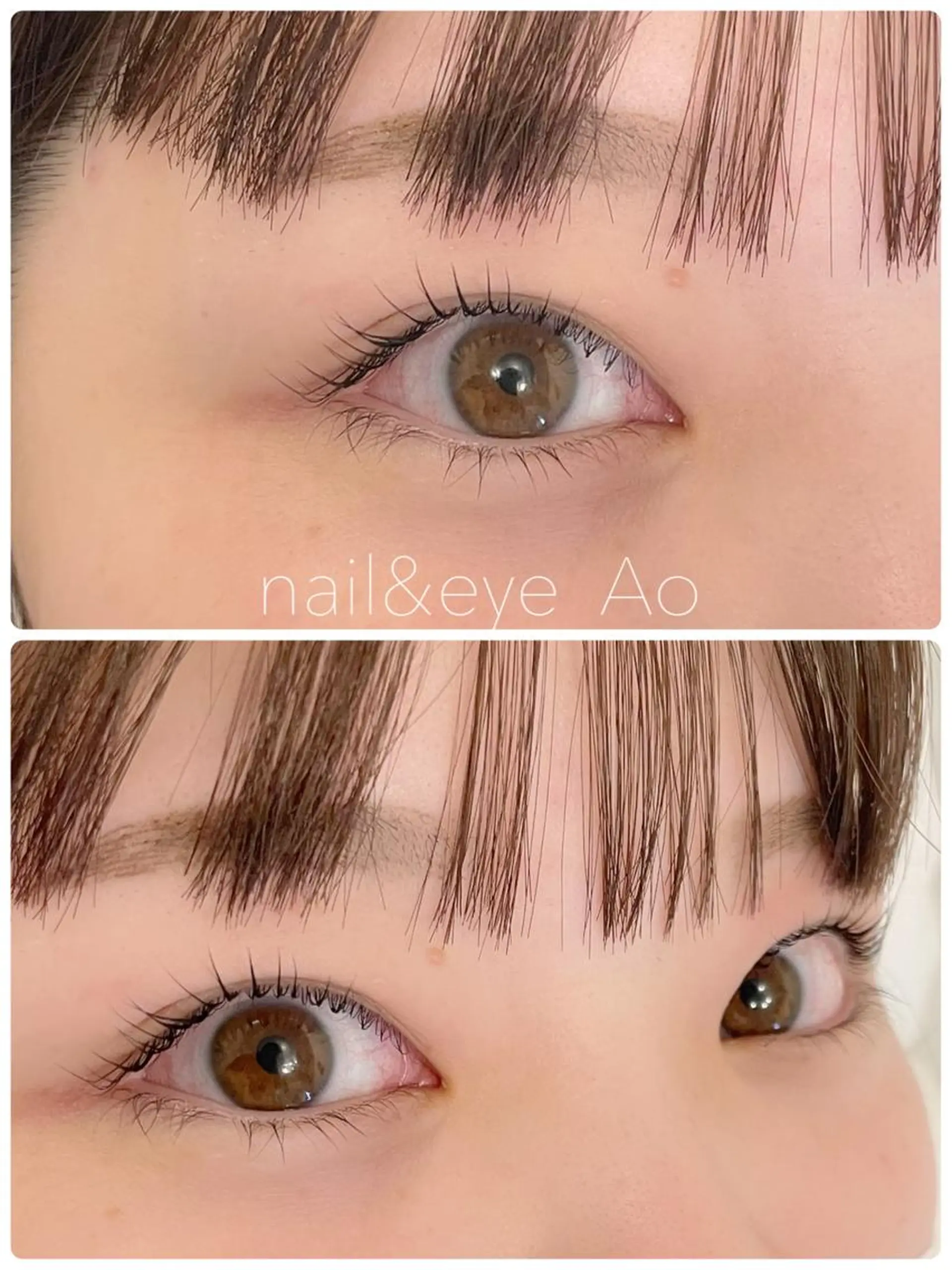 ショート カラー パーマ ヘアアレンジ メンズ キッズ ネイル マツエク・マツパ アイブロウ パリジェンヌラッシュリフト nail&eye Aoのマツエク・マツパデザイン