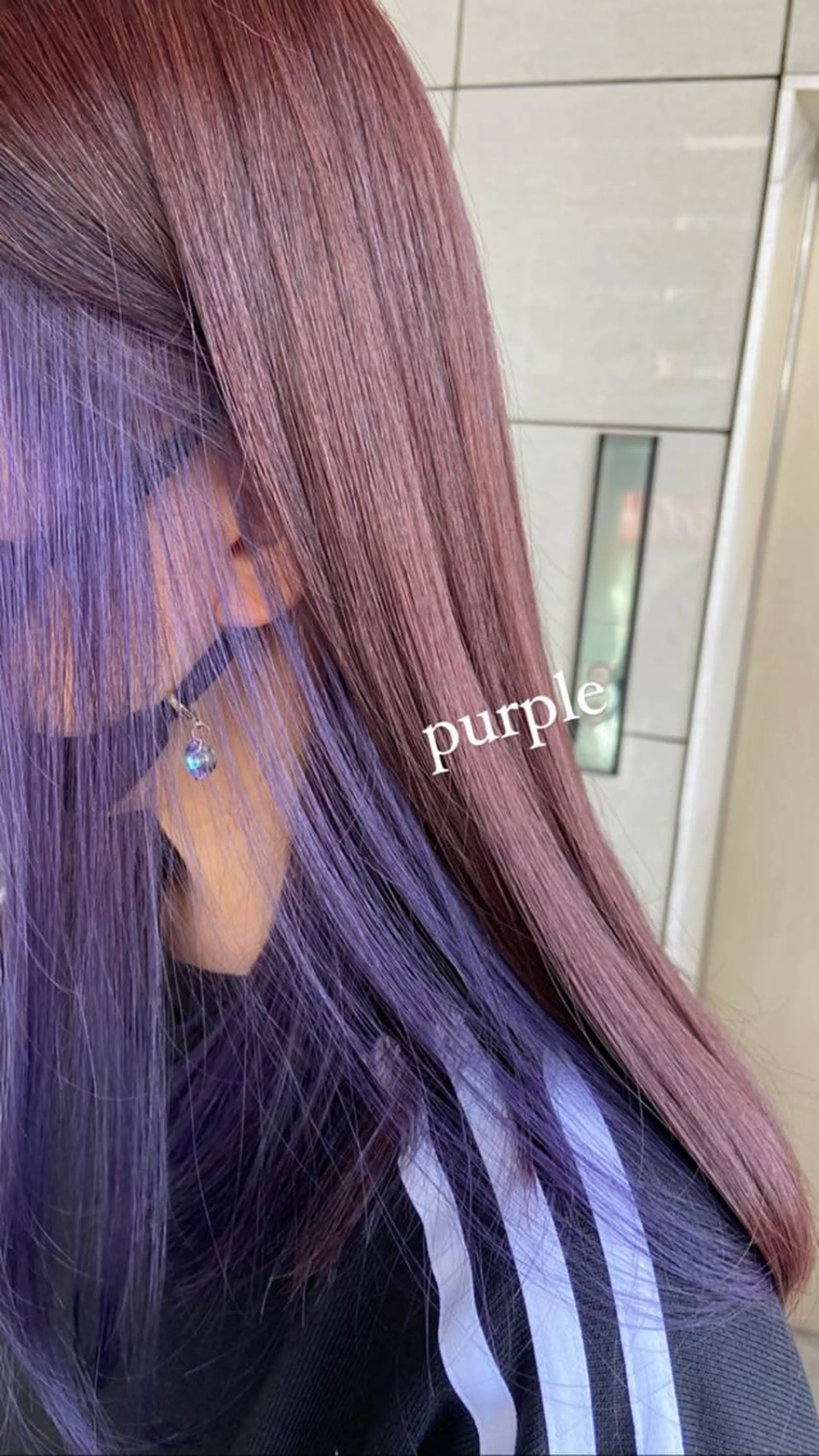 ミディアム カラー ヘアカラー トリートメント 🧸プルエクステ❤︎ ネイルKAO🧸のヘアスタイル