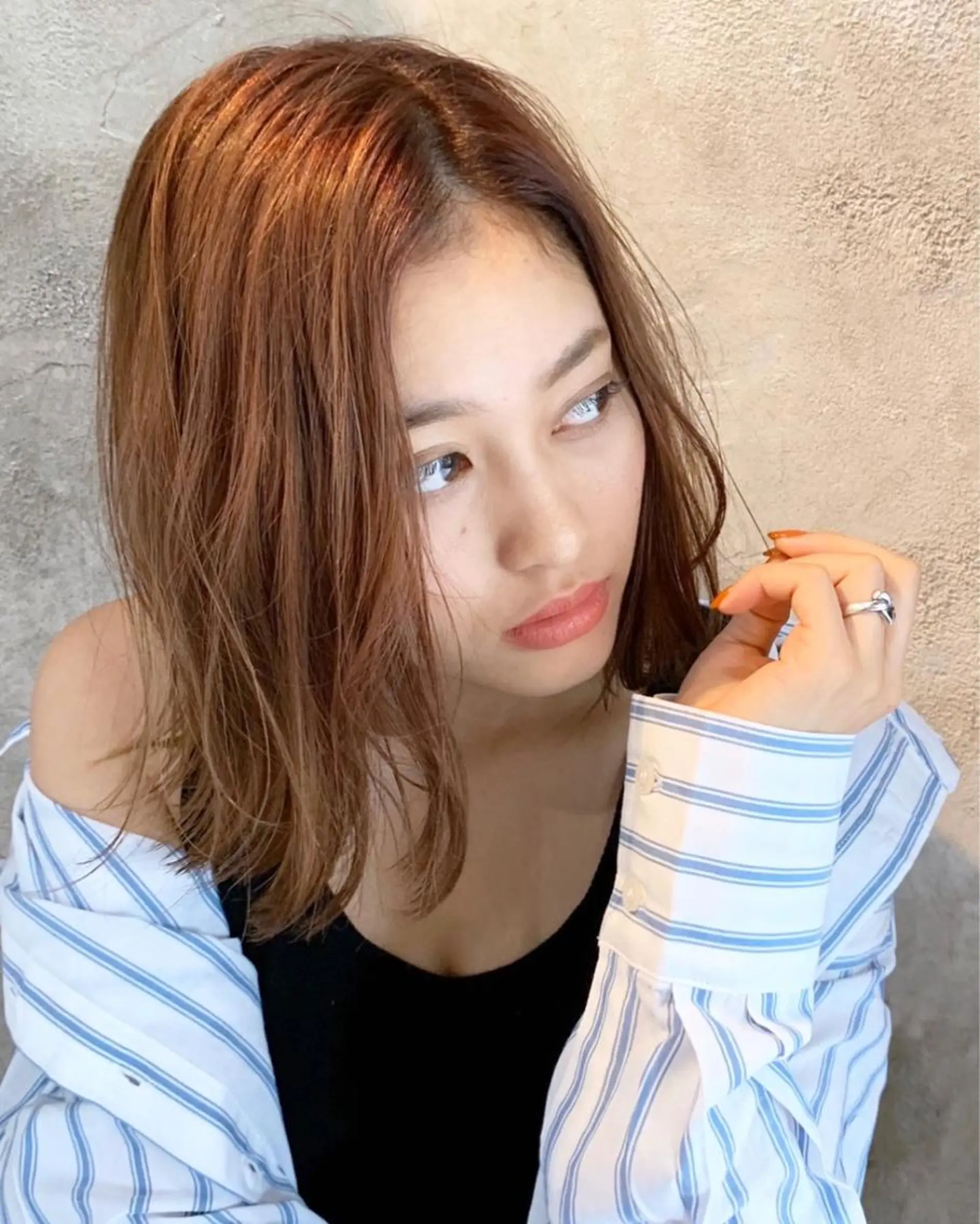 ミディアム カラー パーマ 銀座No.1髪質改善 縮毛矯正/本木のヘアスタイル