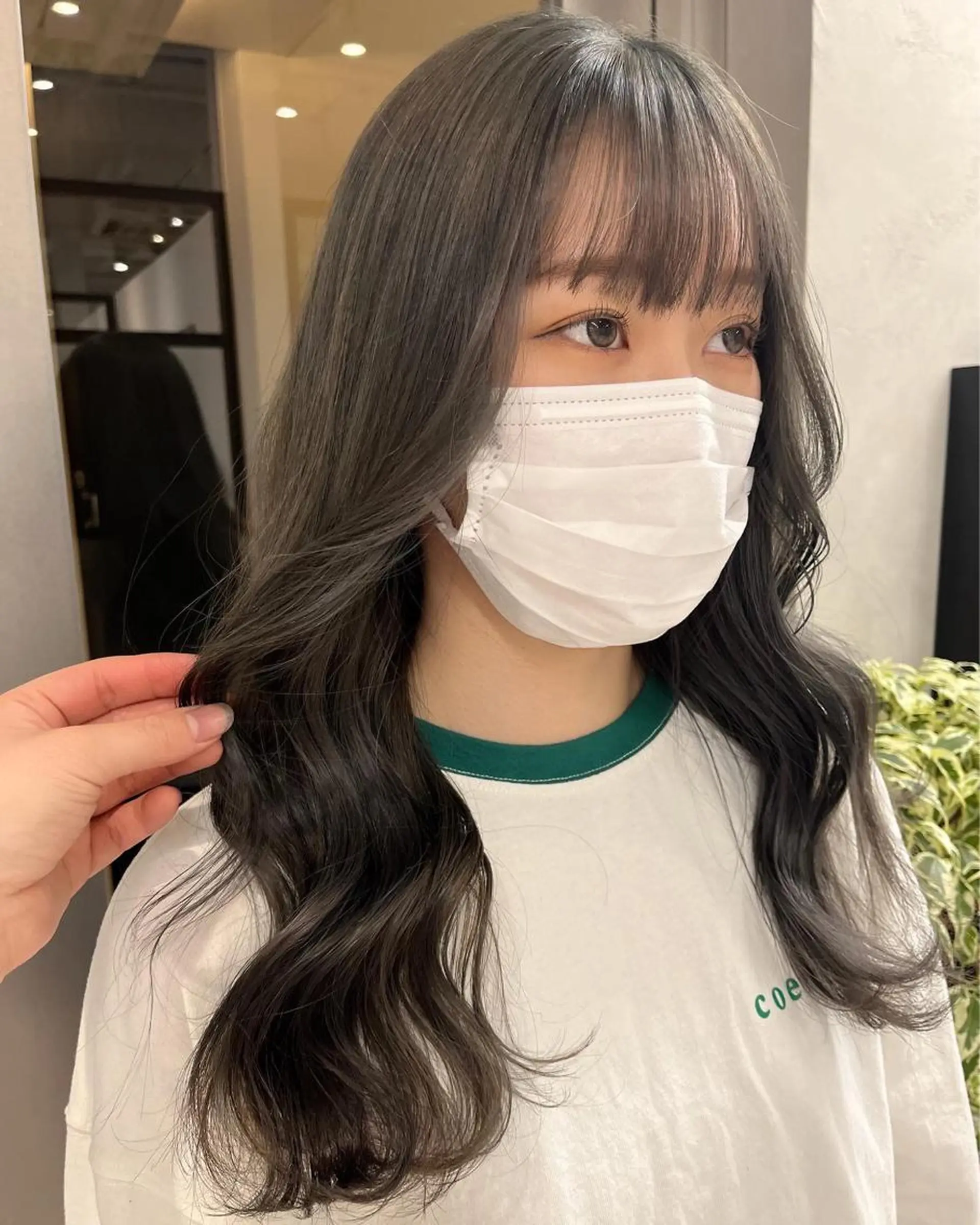 ロング カラー ブリーチ 透明感カラー グレージュ オリーブグレージュ オリーブグレー yuuna/ ハッシュカット🎀のヘアスタイル