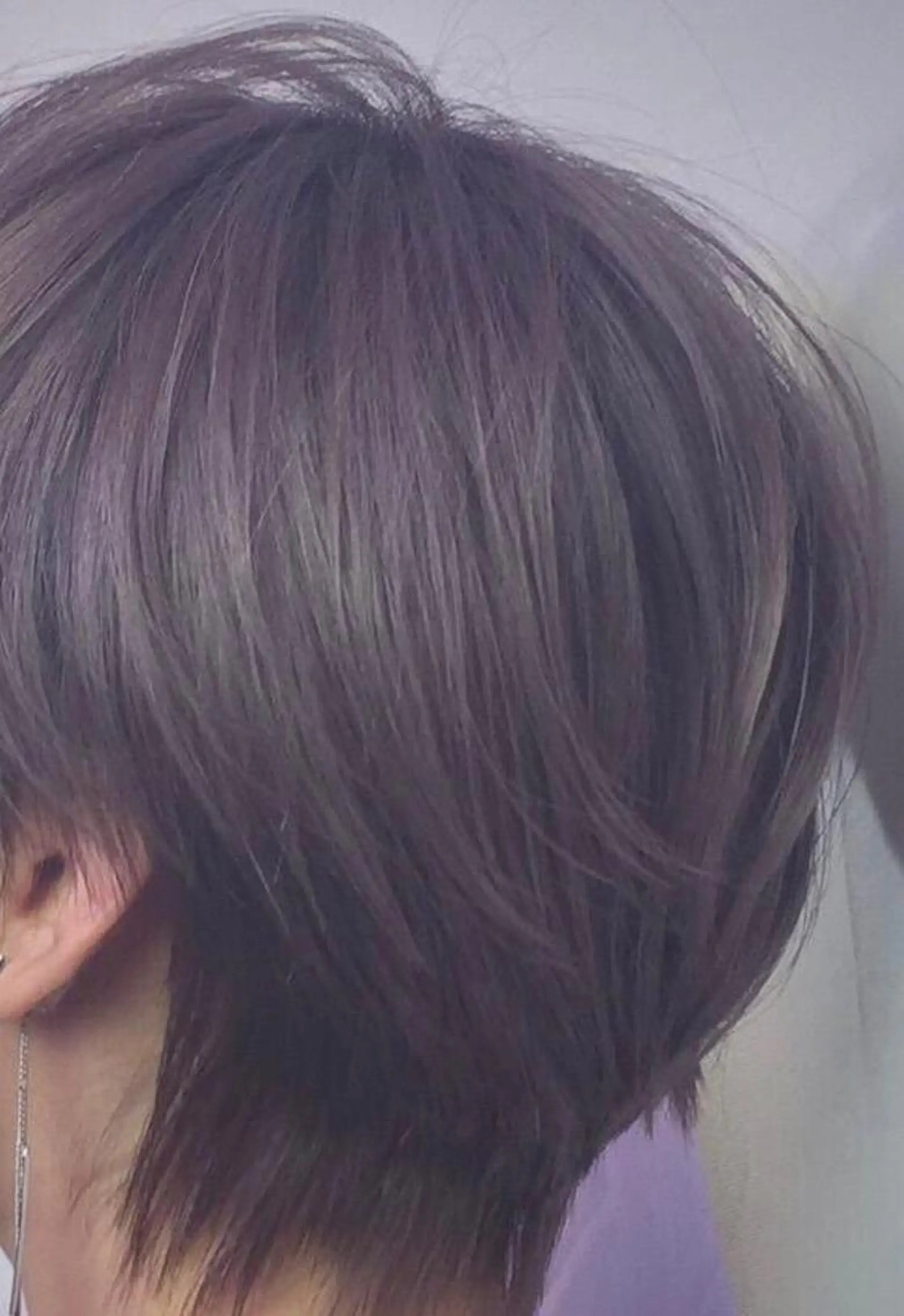 ショート カラー ハイトーンカラー パープルカラー yeope所属・ハイトーンカラー ブリーチ専門・天神のヘアスタイル