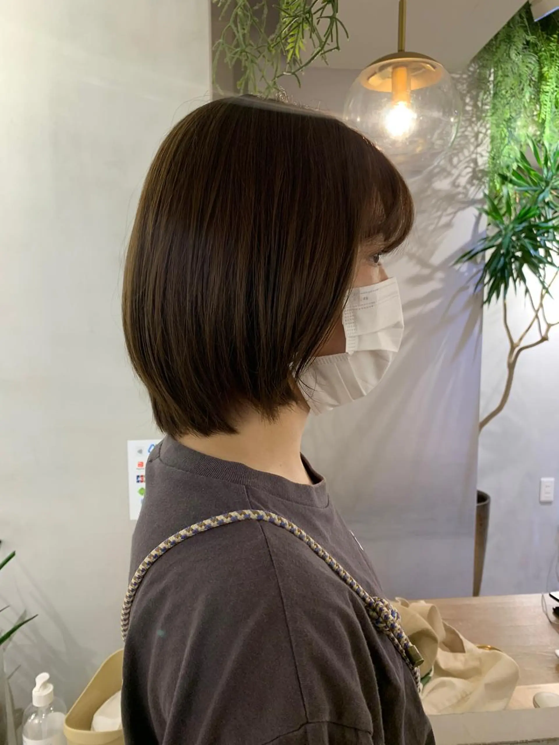 ショート カラー ベージュカラー ブリーチ ブリーチなしカラー オリーブベージュ Door代官山所属・詩織/パーマ /代官山のヘアスタイル