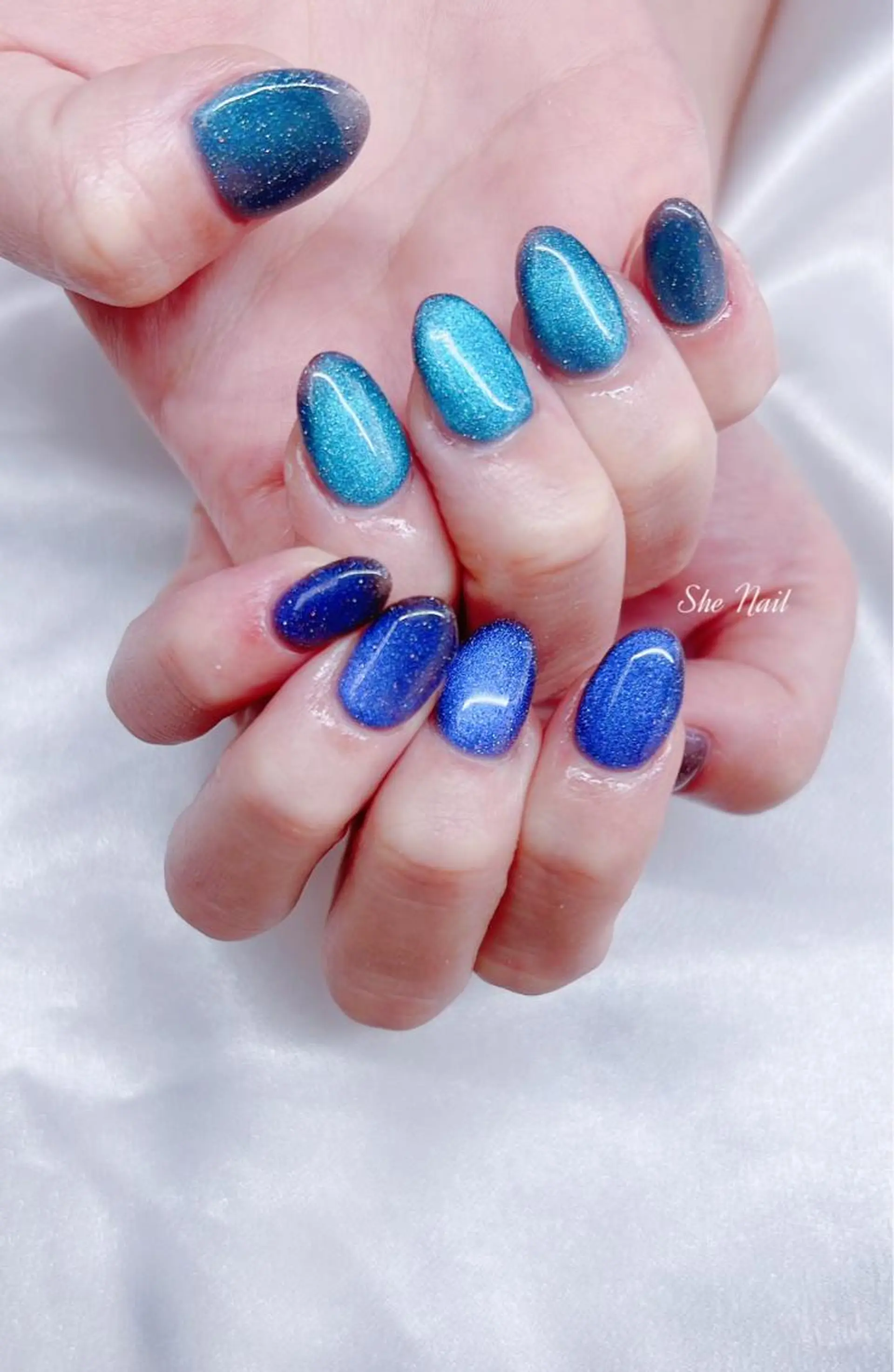 ネイル チークネイル 長さ出し マグネットネイル 持ち込み ワンカラーネイル ハンドネイル She   Nail所属・ISA_ BELLAのネイルデザイン