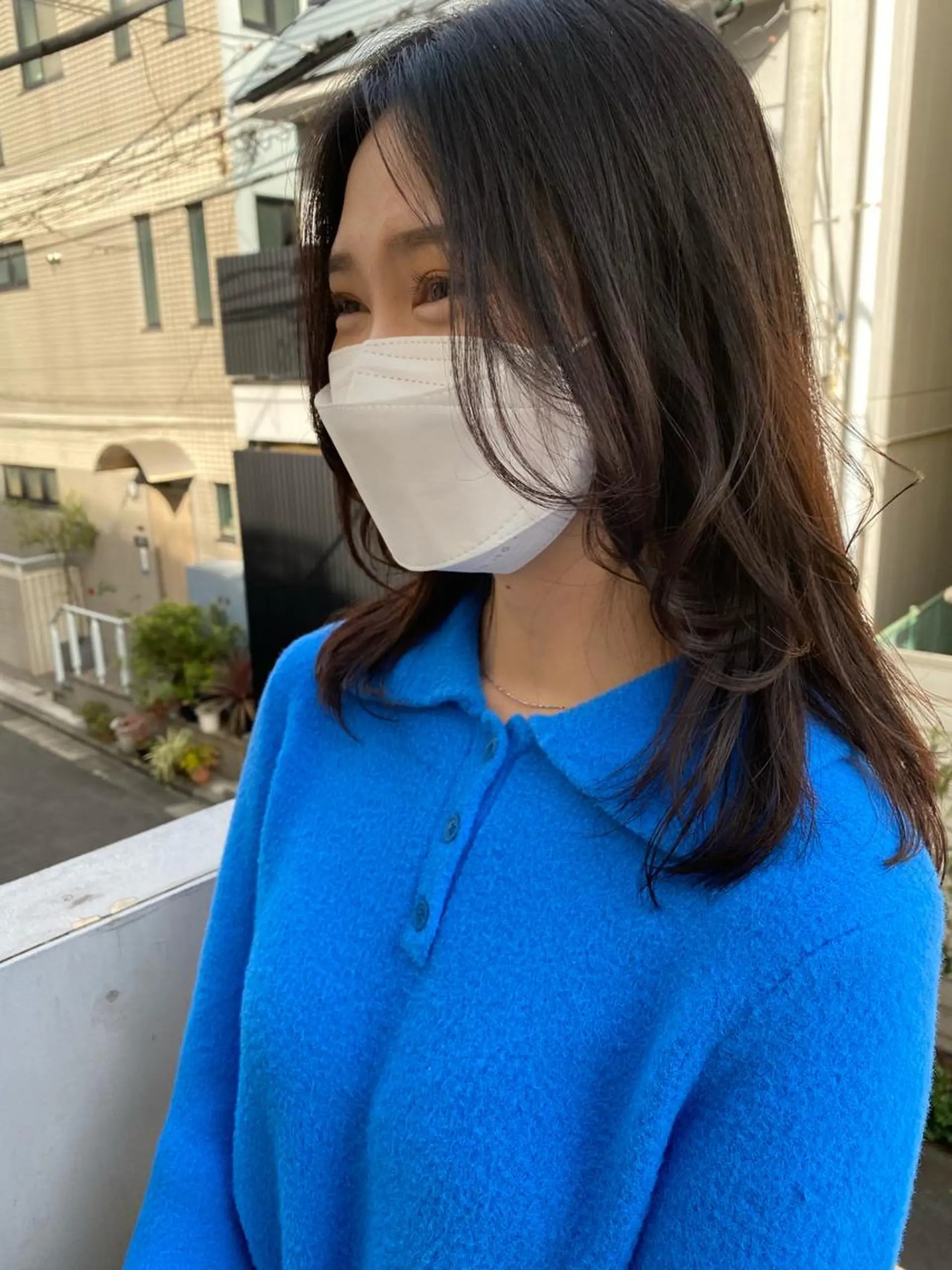 ミディアム カラー 顔周りカット レイヤーカット カット 20代、30代からの おしゃれ🍃笹岡航太のヘアスタイル