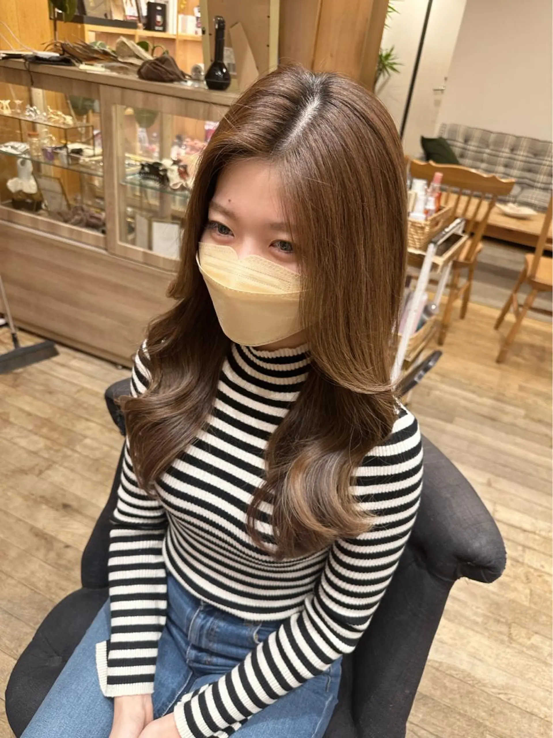 ロング カット ヘアカラー トリートメント ヘアセット 銀座副店長/レイヤー /韓国ヘア/髪質改善のヘアスタイル