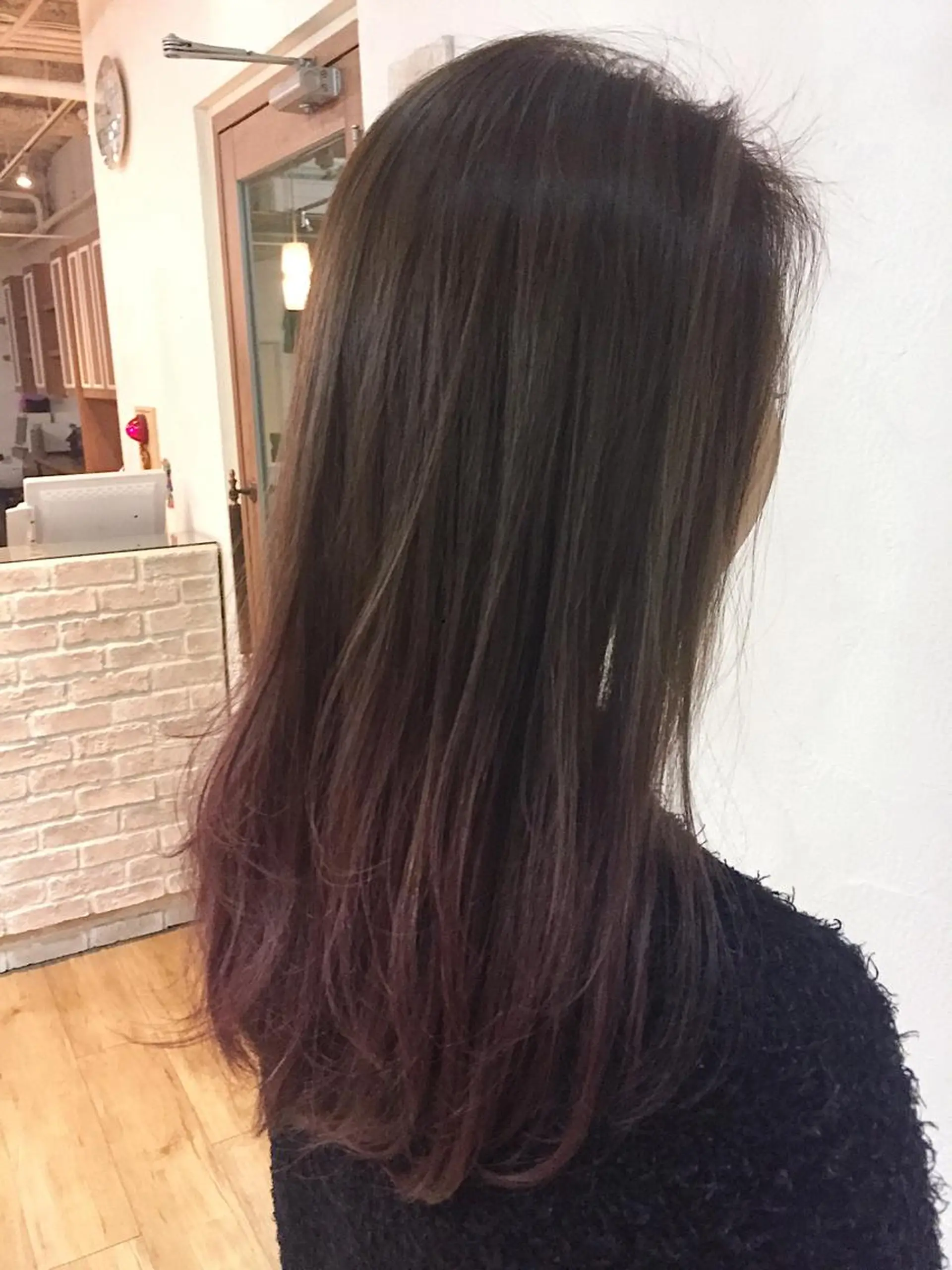 ミディアム カラー アッシュ グラデーションカラー ピンクカラー ハットリ /北習志野のヘアスタイル