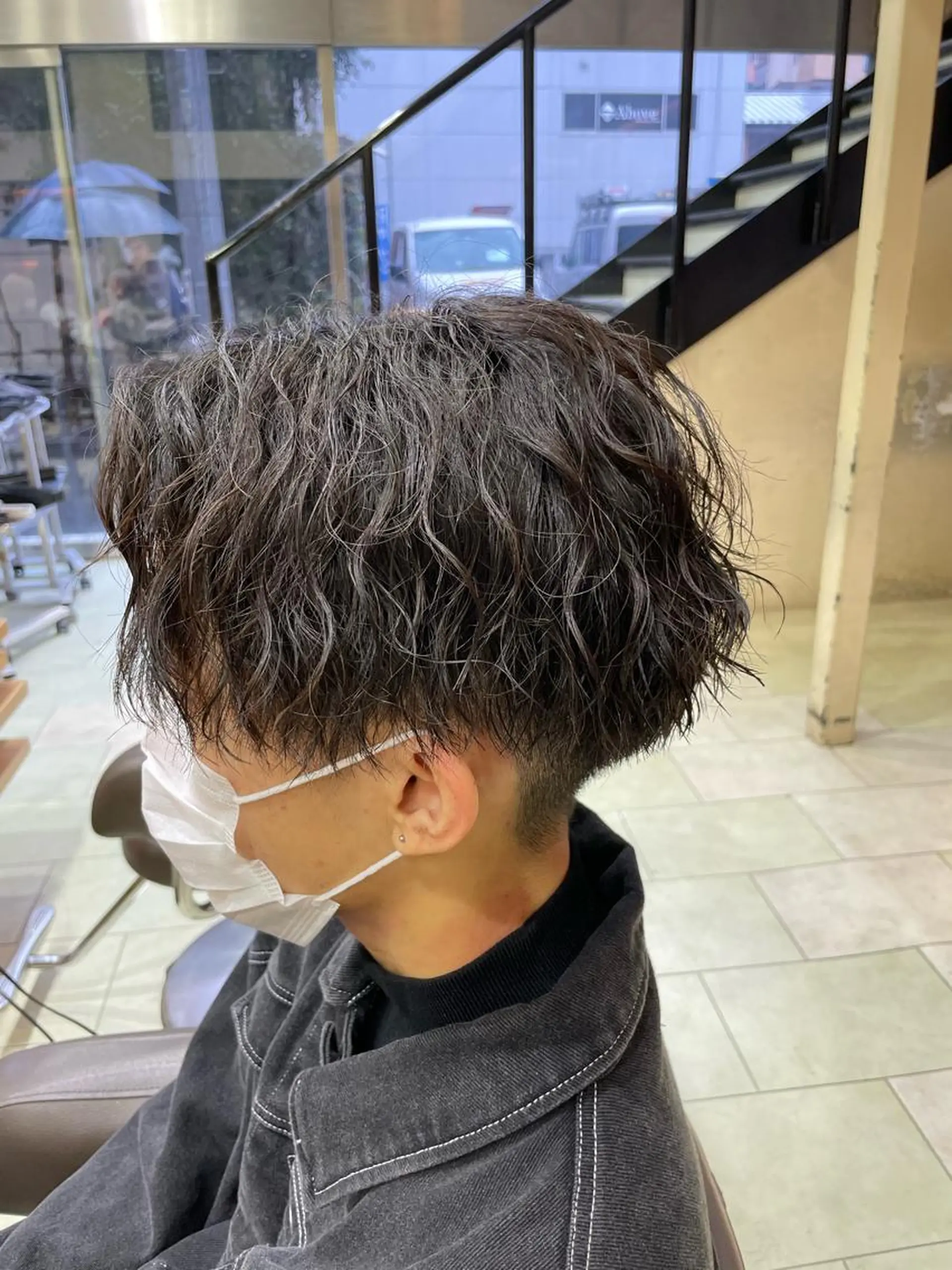 パーマ メンズ ｳﾙﾌ/ｾﾝﾀ- ﾊﾟｰﾄ【ﾅﾅﾐ】のヘアスタイル