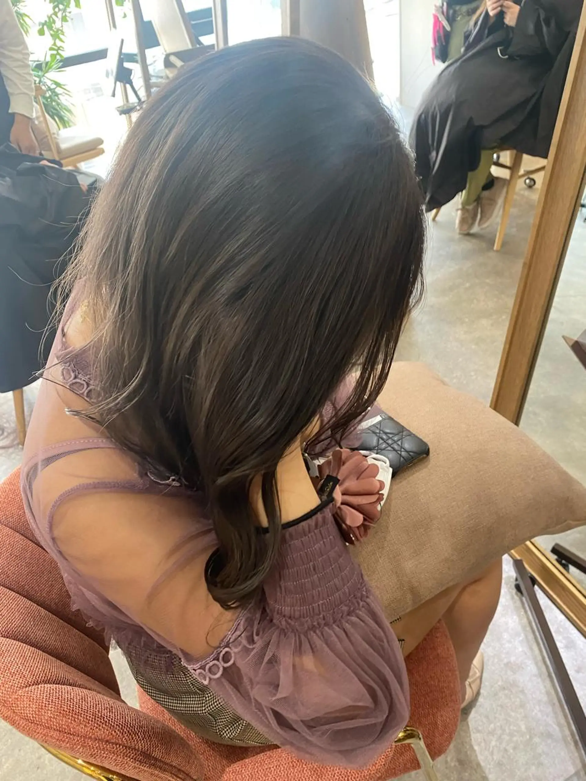 セミロング カラー ヘアアレンジ 透明感カラー ボブ /ニュアンス/ satomi🧸💖のヘアスタイル