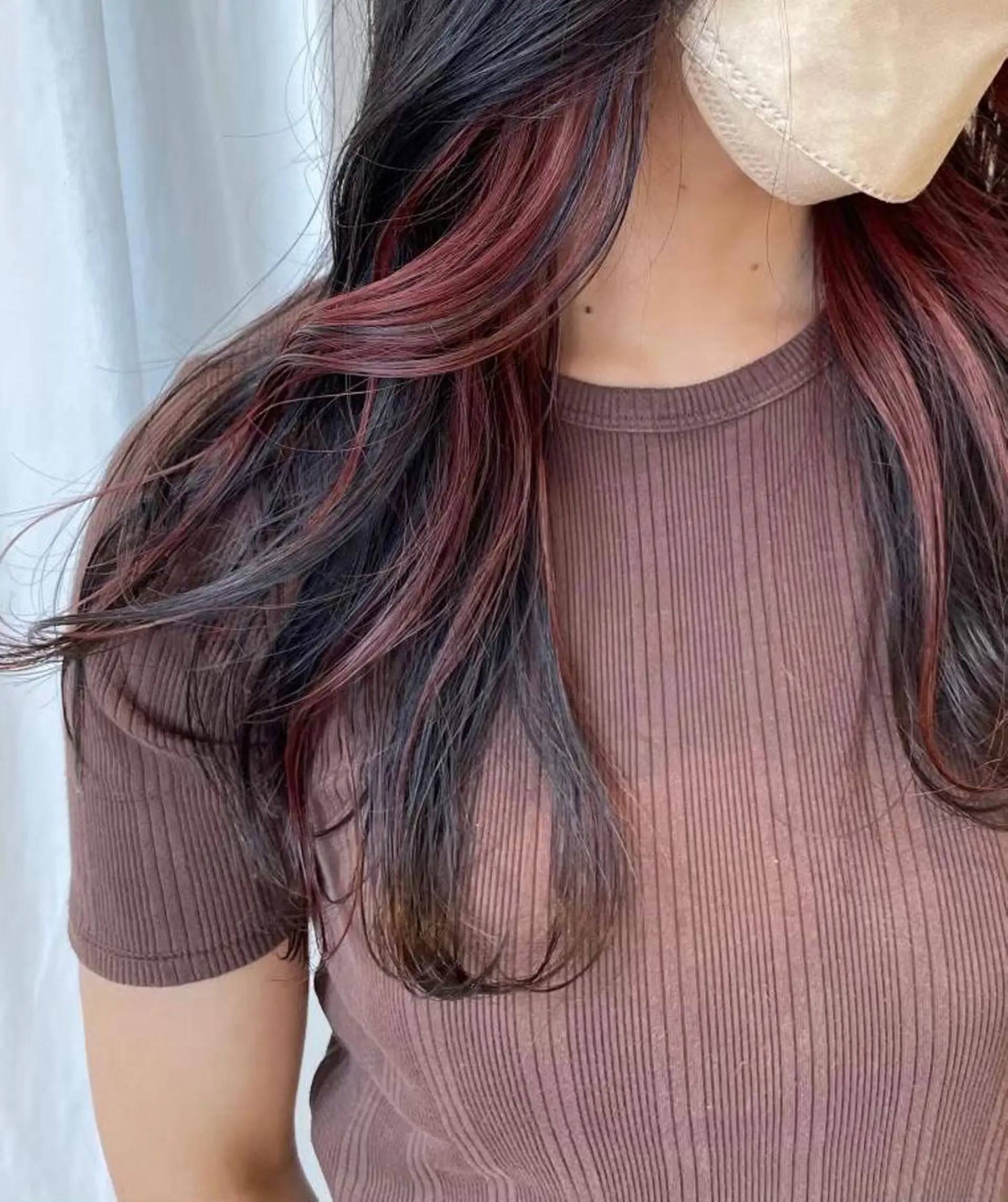 セミロング カラー 田中 紫苑のヘアスタイル