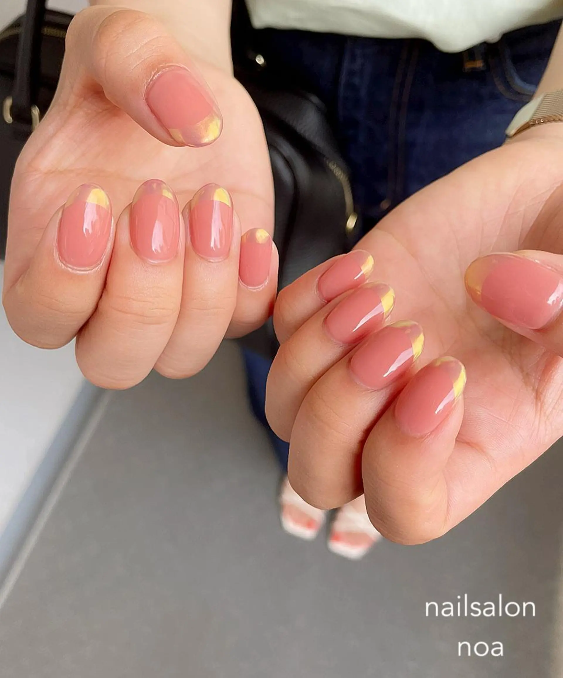 ネイル オーロラネイル カジュアル ジェルネイル 氷ネイル・うるうるネイル マグネットネイル nailsalon noa所属・nailist sakiのネイルデザイン