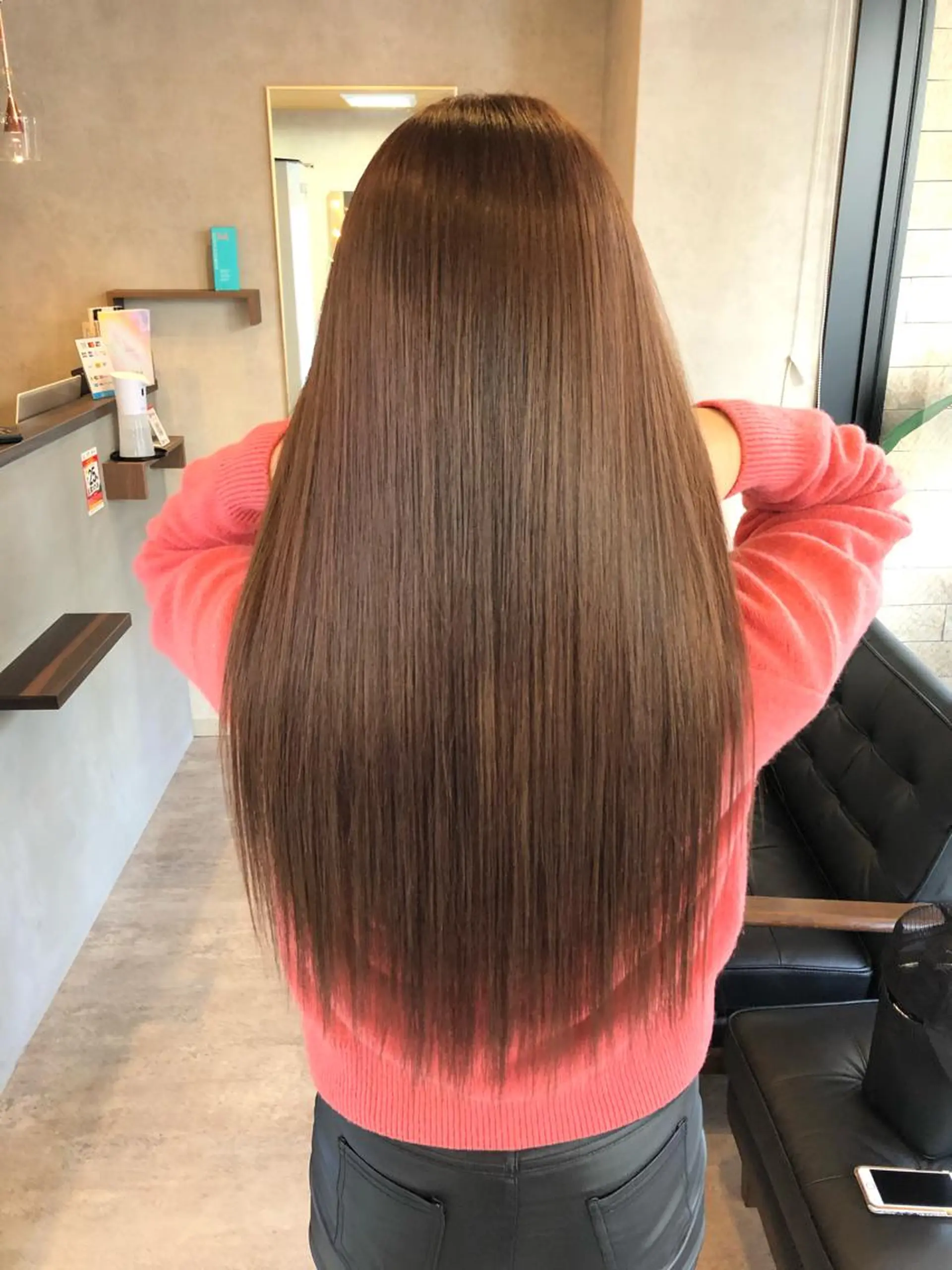 ロング カラー アッシュ バレイヤージュ ベージュカラー ブリーチ グラデーションカラー カット ヘアカラー 縮毛矯正 トリートメント RIENSリエンス ✂️木村康二✂️のヘアスタイル