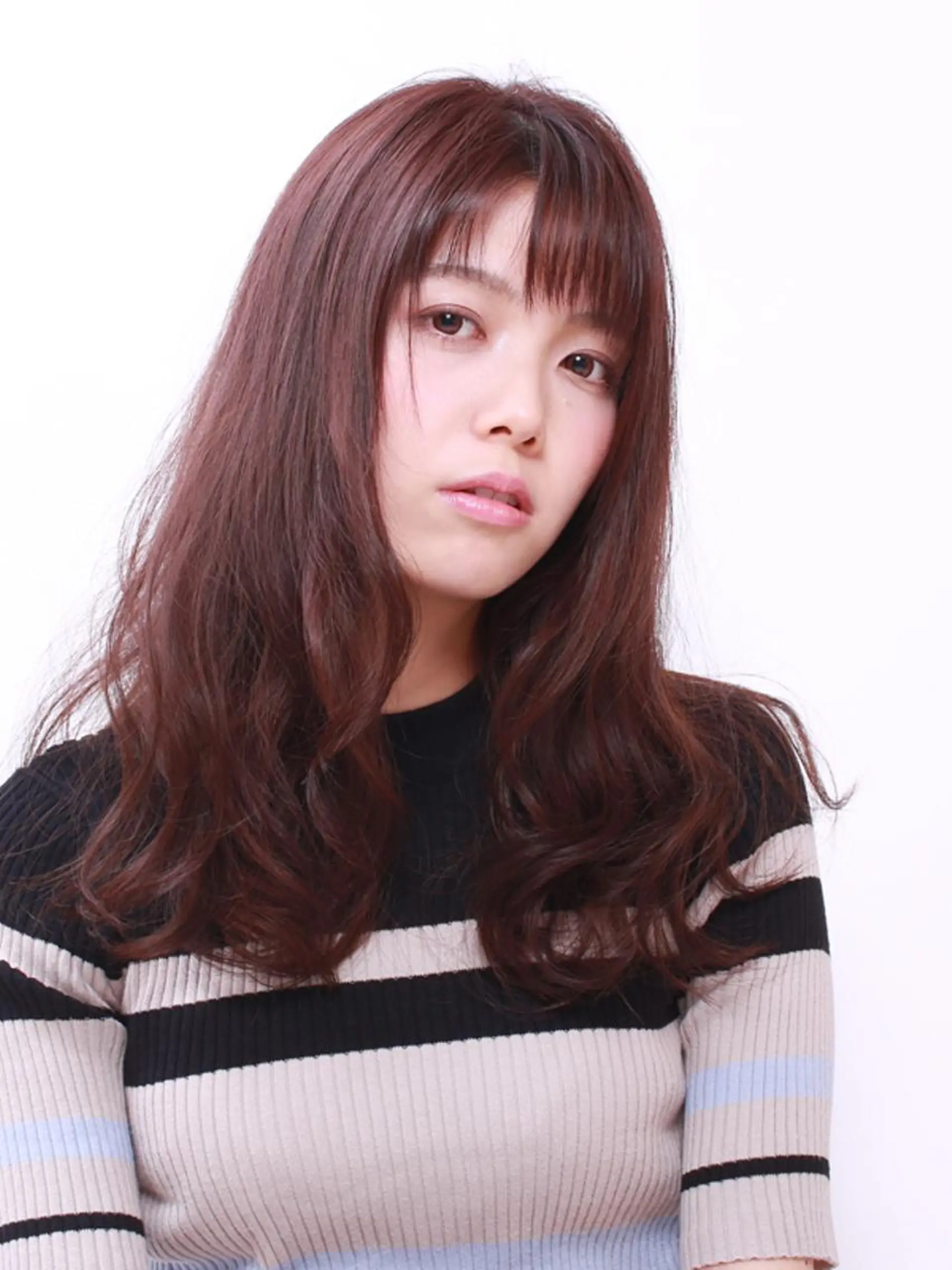 セミロング カラー 透明感カラー ピンクカラー パープルカラー 髪質改善/練馬/ ASUKAのヘアスタイル