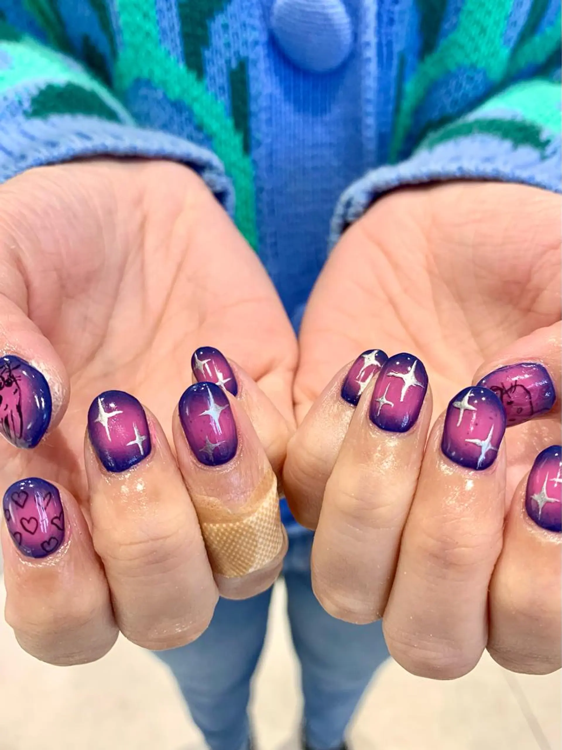 ネイル チークネイル ハンドネイル Kureha/ネイル トレンドヘアのヘアスタイル