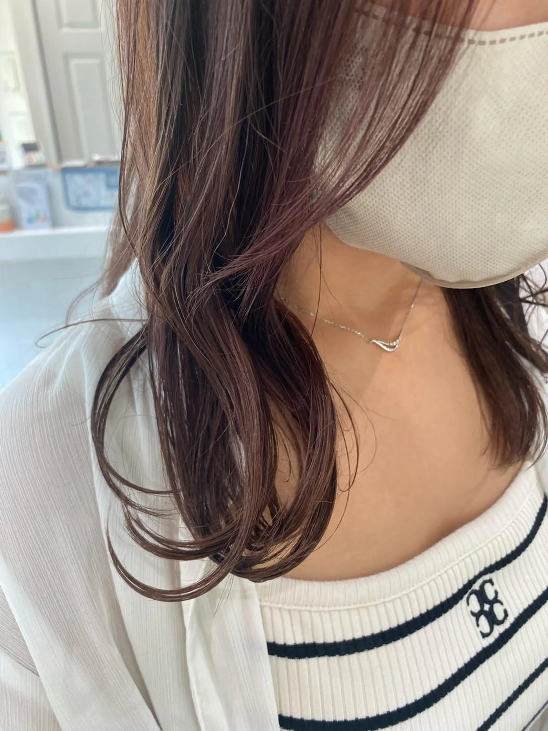 セミロング カラー あさかわ みほのヘアスタイル