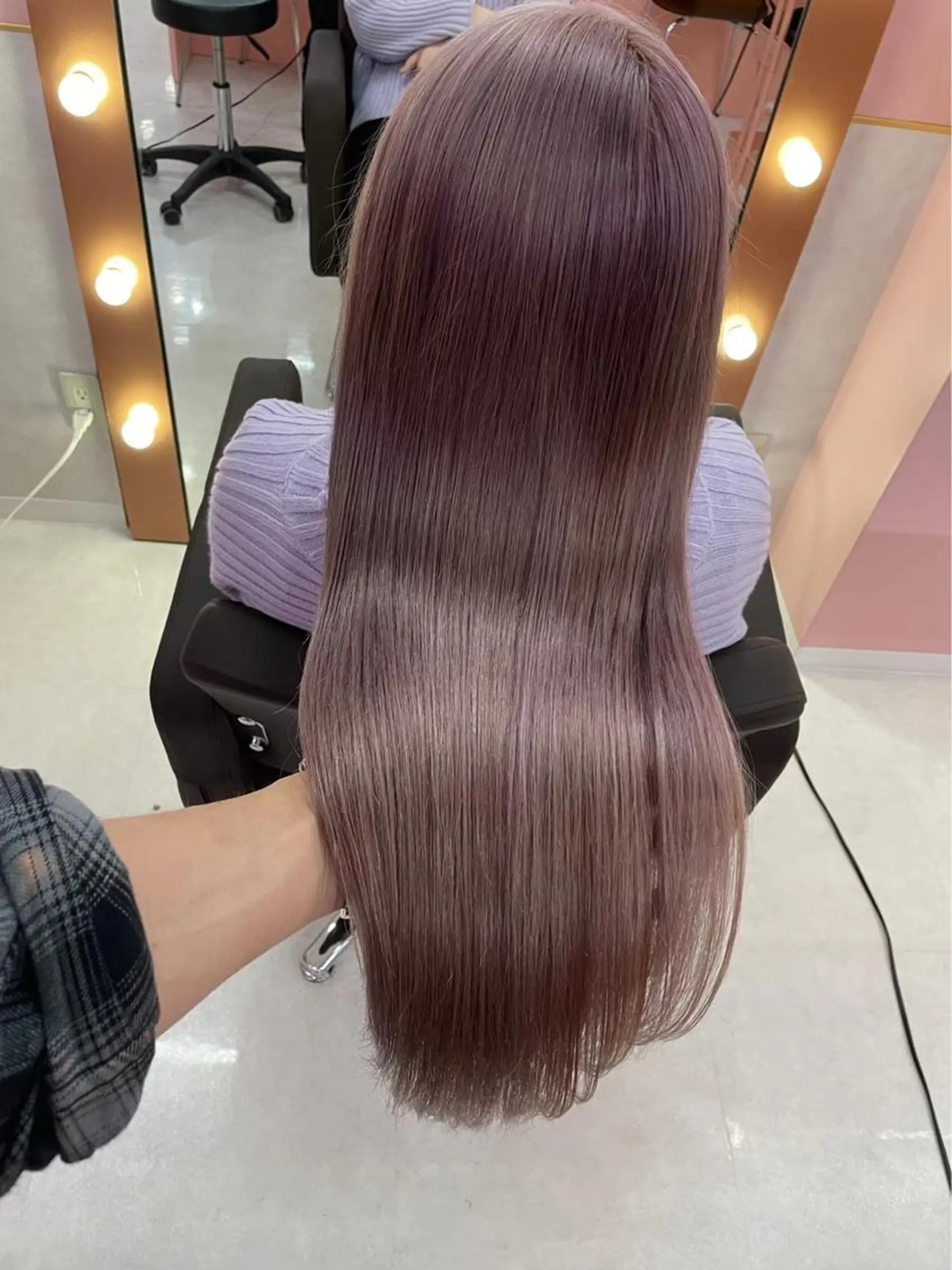 セミロング カラー メンズモテパーマ💙 fuwaのヘアスタイル