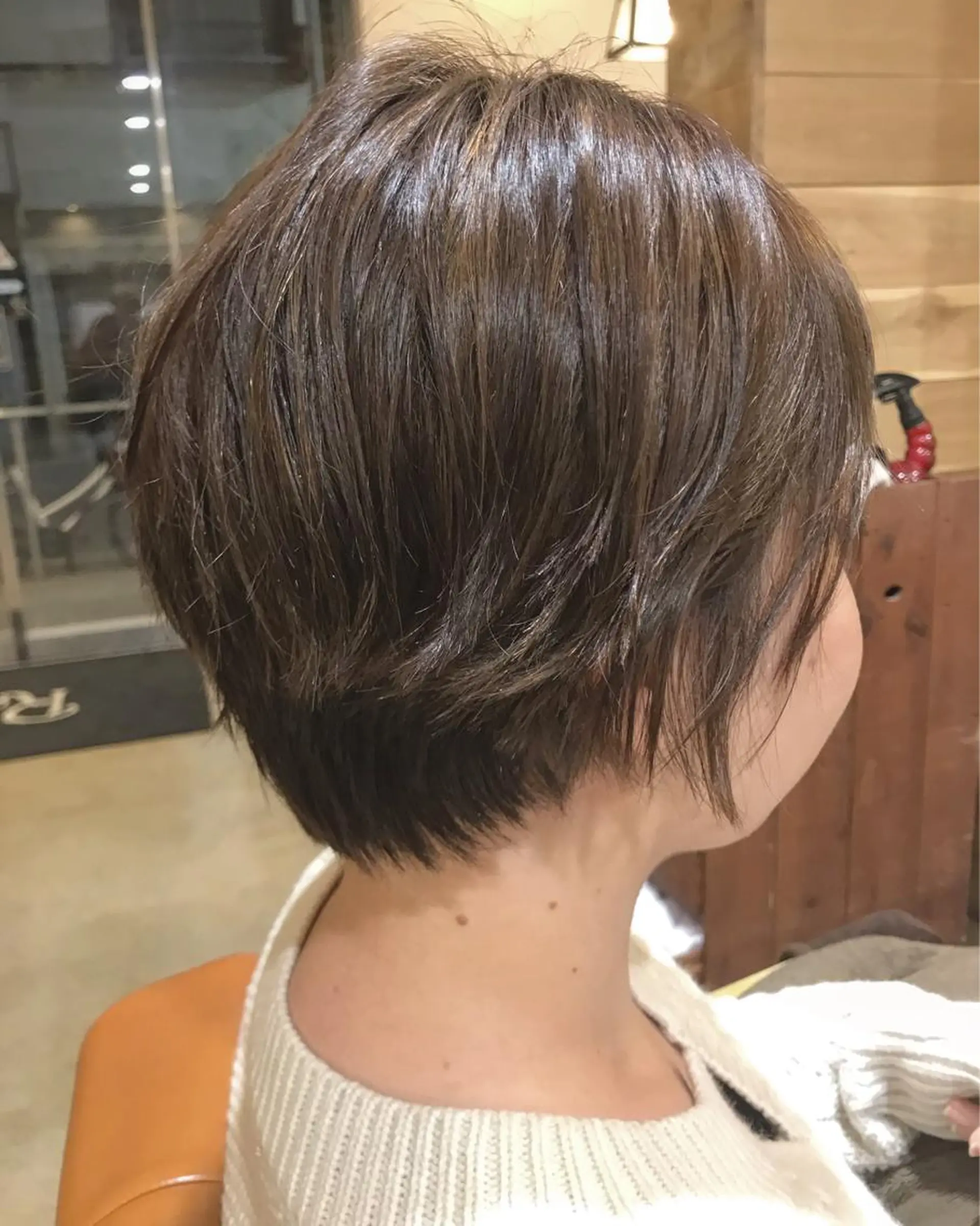 ショート カラー 暖色カラー🍊 ボブ🌿顔周りcutのヘアスタイル