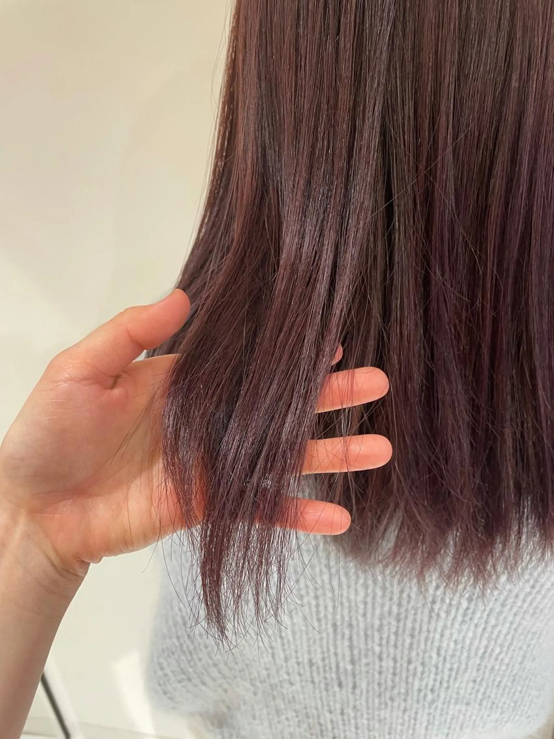 セミロング カラー ブリーチ ブリーチなしカラー ピンクカラー カット ヘアカラー トリートメント ヘアセット ヤマモト マイのヘアスタイル