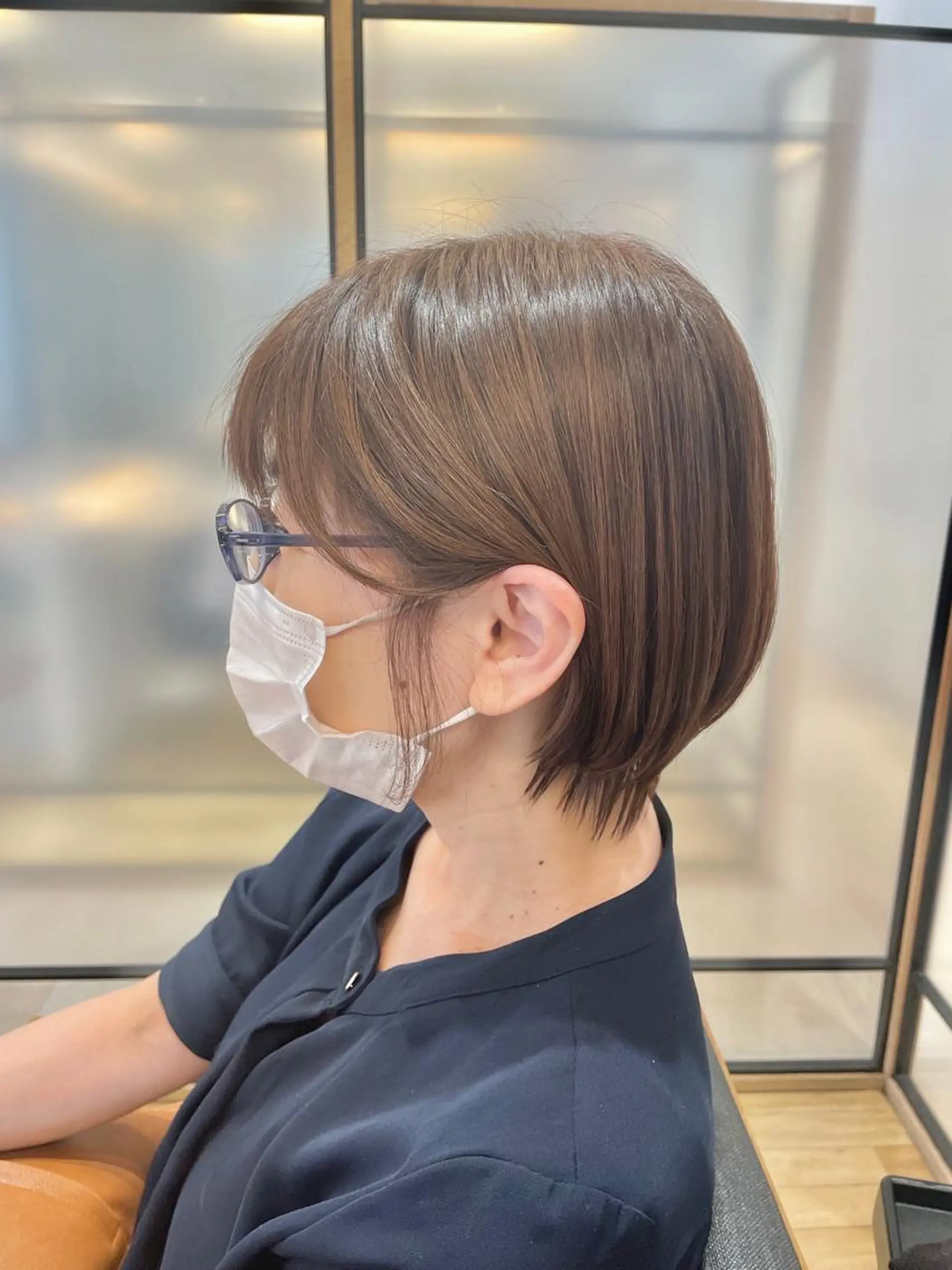 ショート ショートボブ 丸みショート ボブ ハイライト 髪質改善 シノハラ ガクト ショート/白髪ぼかしのヘアスタイル