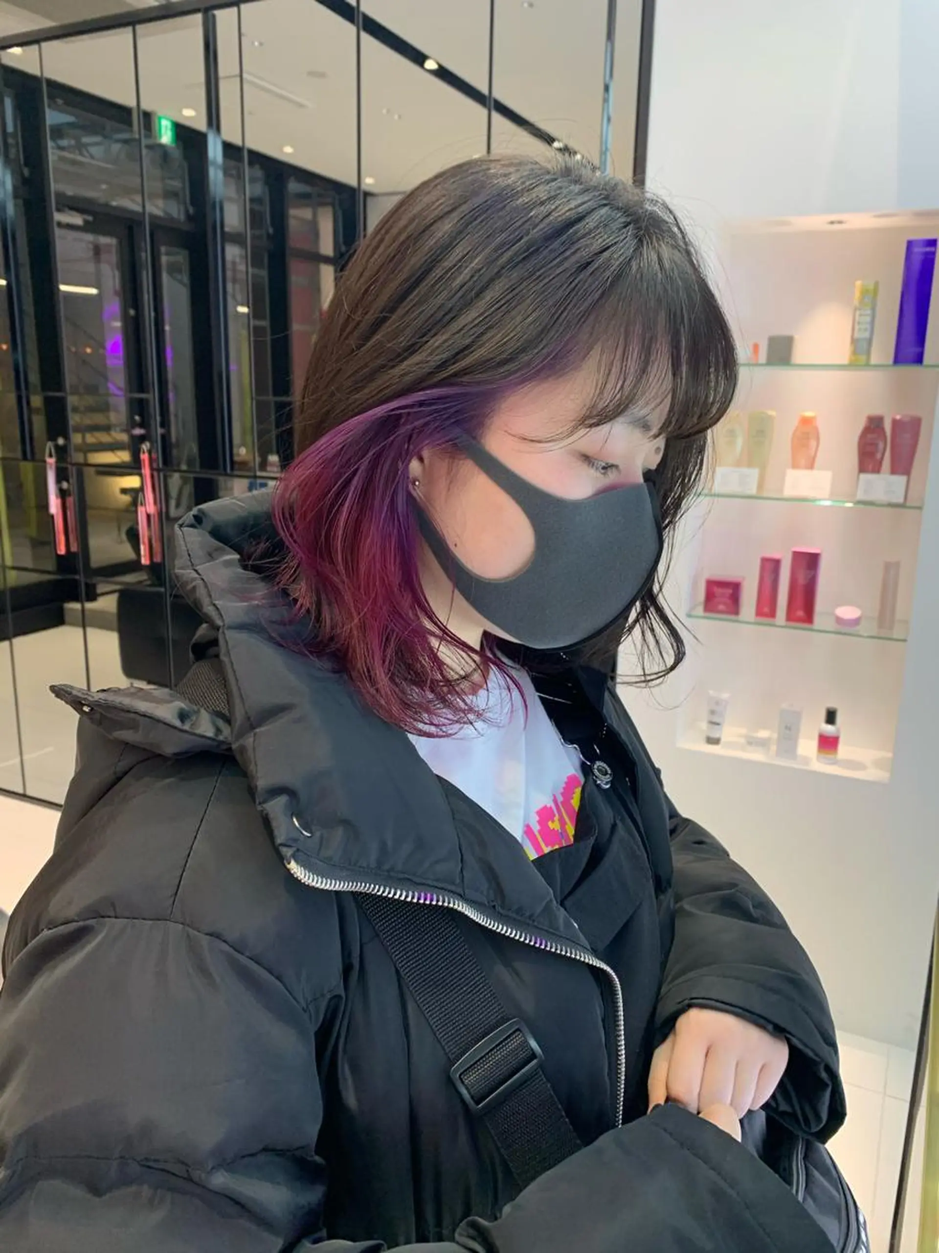 ミディアム カラー グラデーションカラー ハッシュカット/ハイ トーン/MANAMIのヘアスタイル