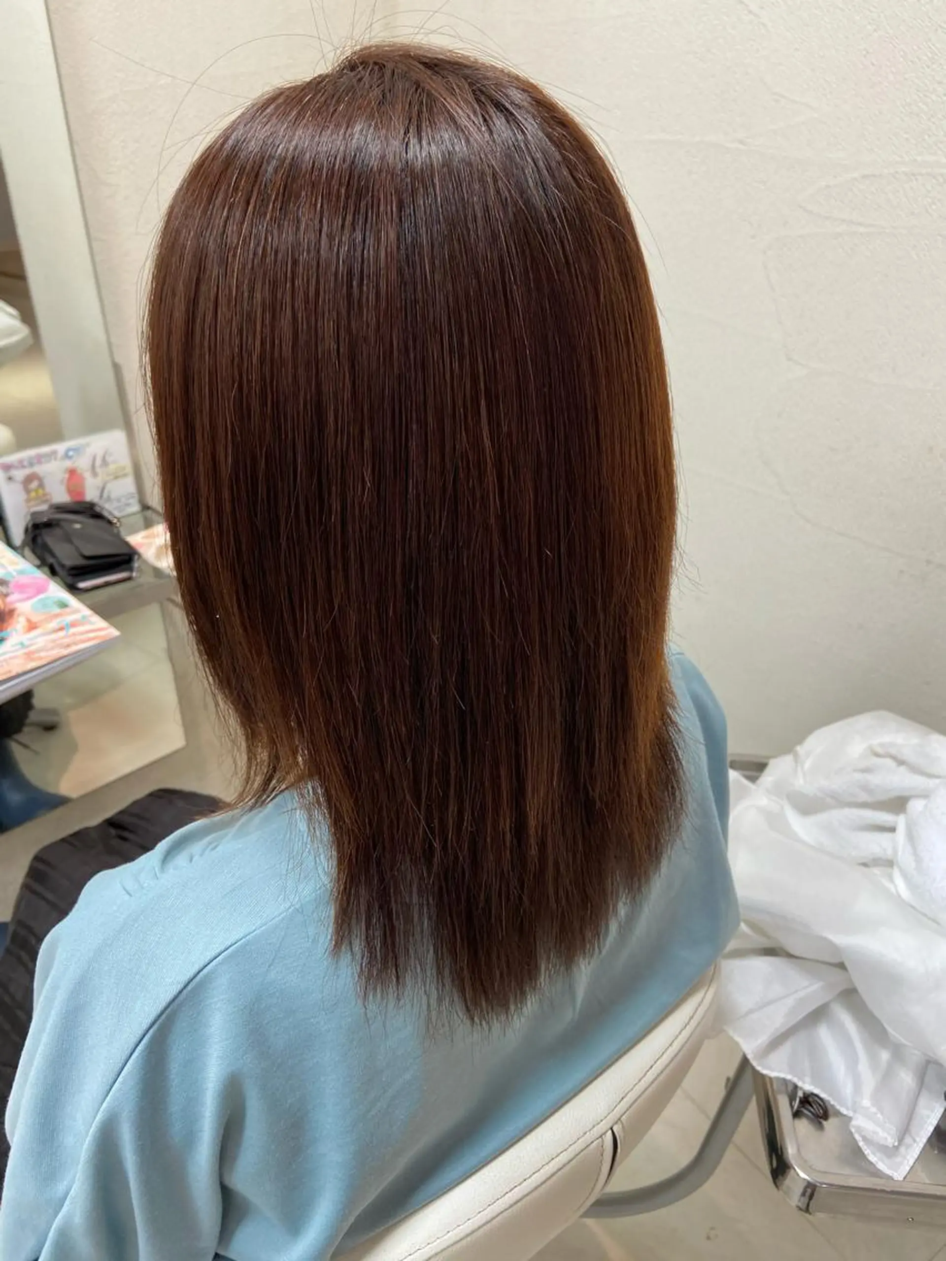 セミロング 縮毛矯正 縮毛矯正 トリートメント 菊地 美憂のヘアスタイル