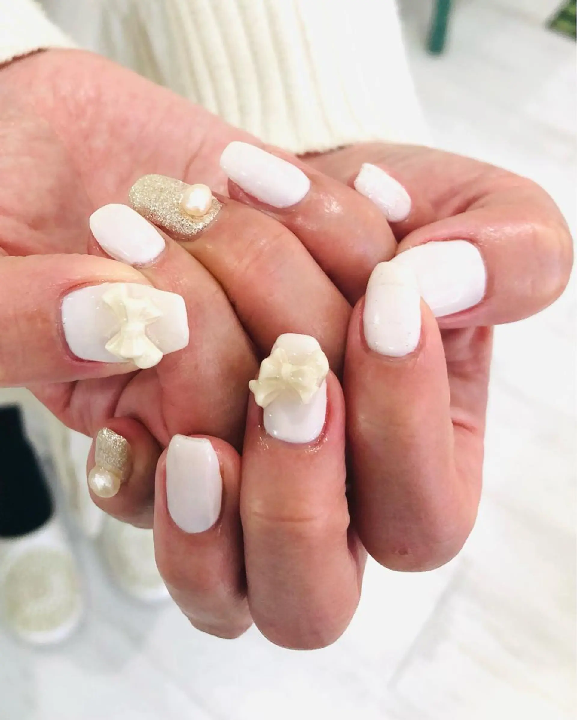 ネイル フラッシュネイル フレンチネイル ラメ(グリッター) ラメグラデーション マグネットネイル Ｈ3（エイチスリー）所属・H3 hitoのネイルデザイン