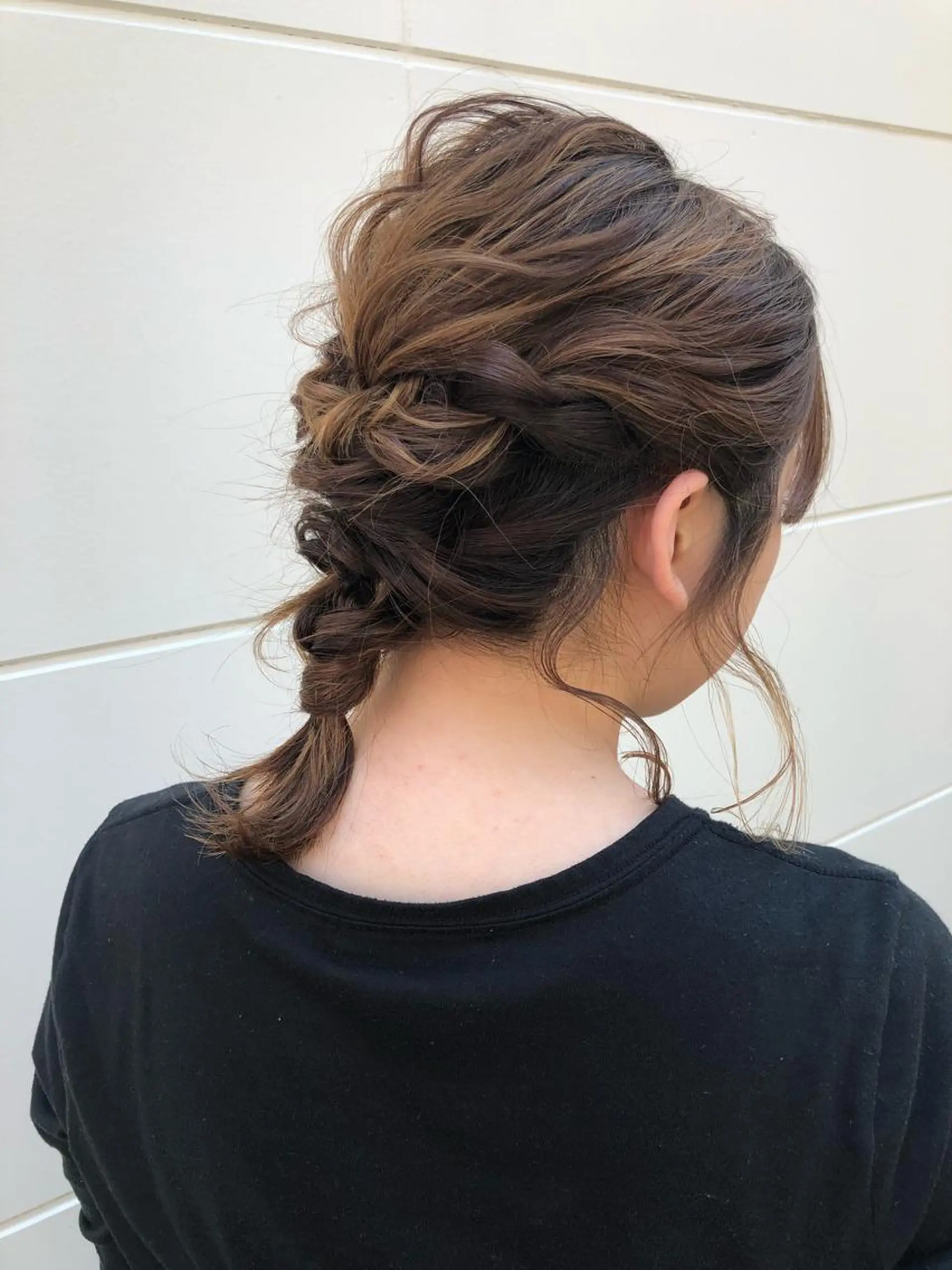 ミディアム カラー ヘアアレンジ 榎園 由美のヘアスタイル