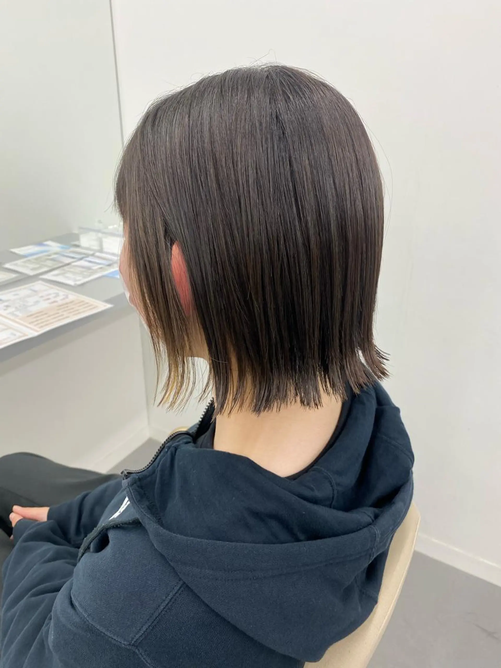 ショート ワンレンボブ ボブ 丸山 純奈のヘアスタイル