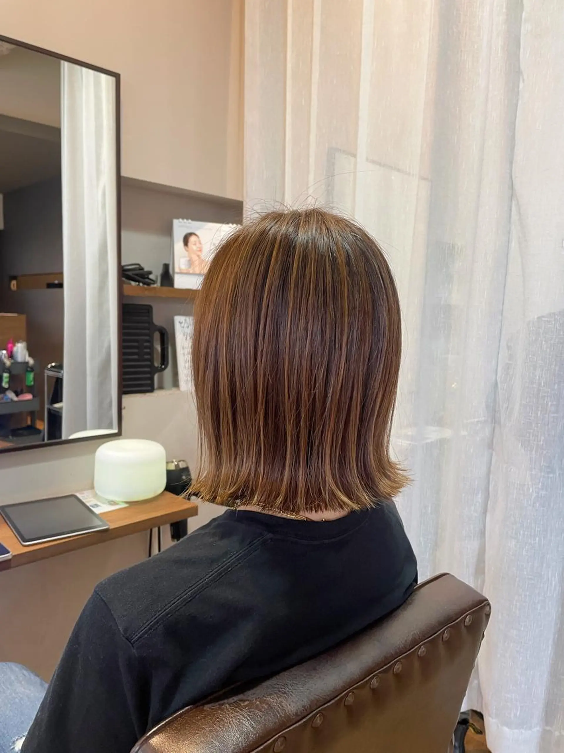 ミディアム ボブ RINA le'abydamのマツエク・マツパデザイン