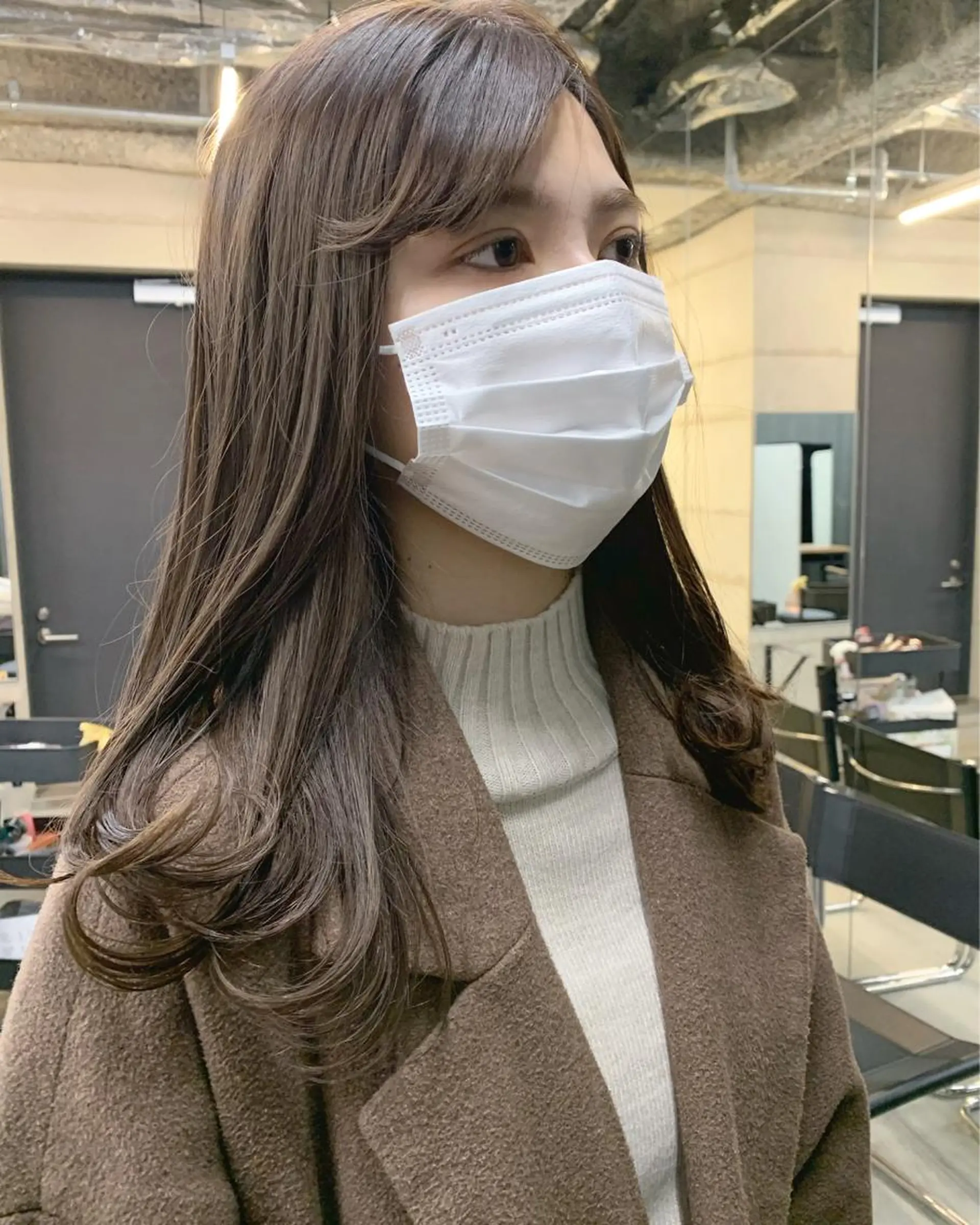 ロング カラー 透明感/オリーブ/ グレージュ/YUKAのヘアスタイル