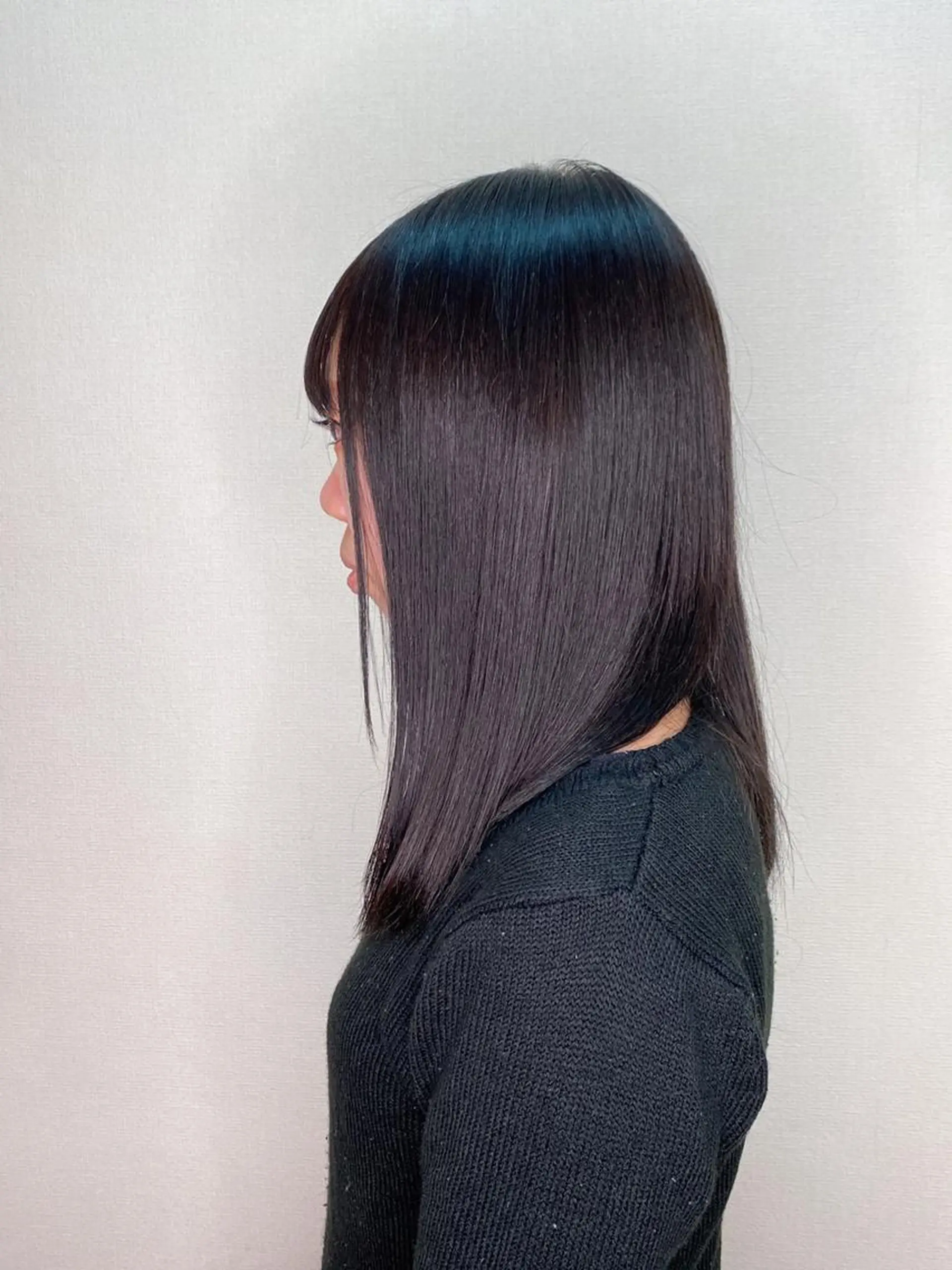 ミディアム カット 縮毛矯正 トリートメント インヘアー/美容院 /下伊福店/﨑山瑠依のヘアスタイル