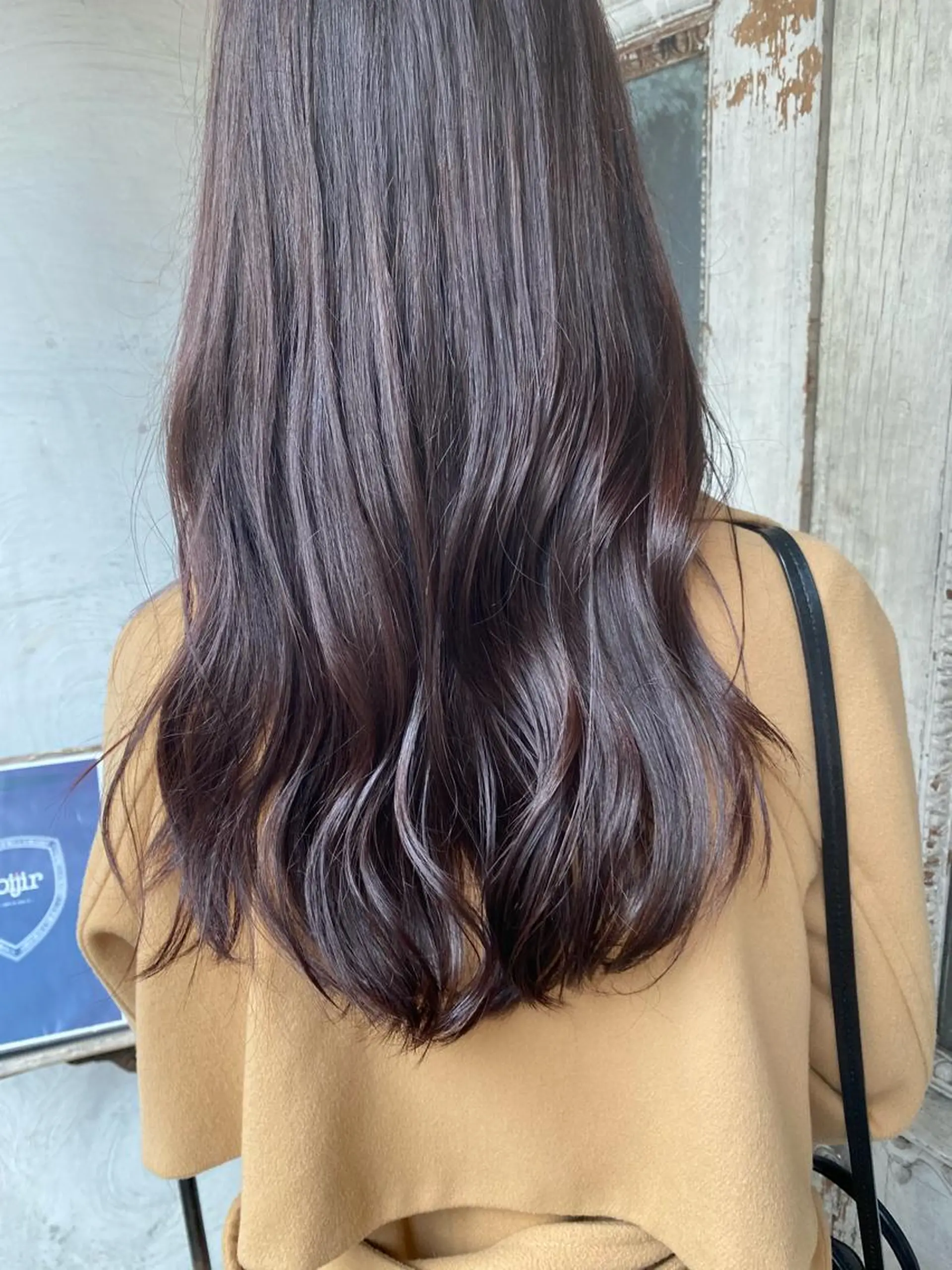 ミディアム カラー 黒髪 ボルドーカラー お任せヘア☘️☘️ 及川渚のヘアスタイル