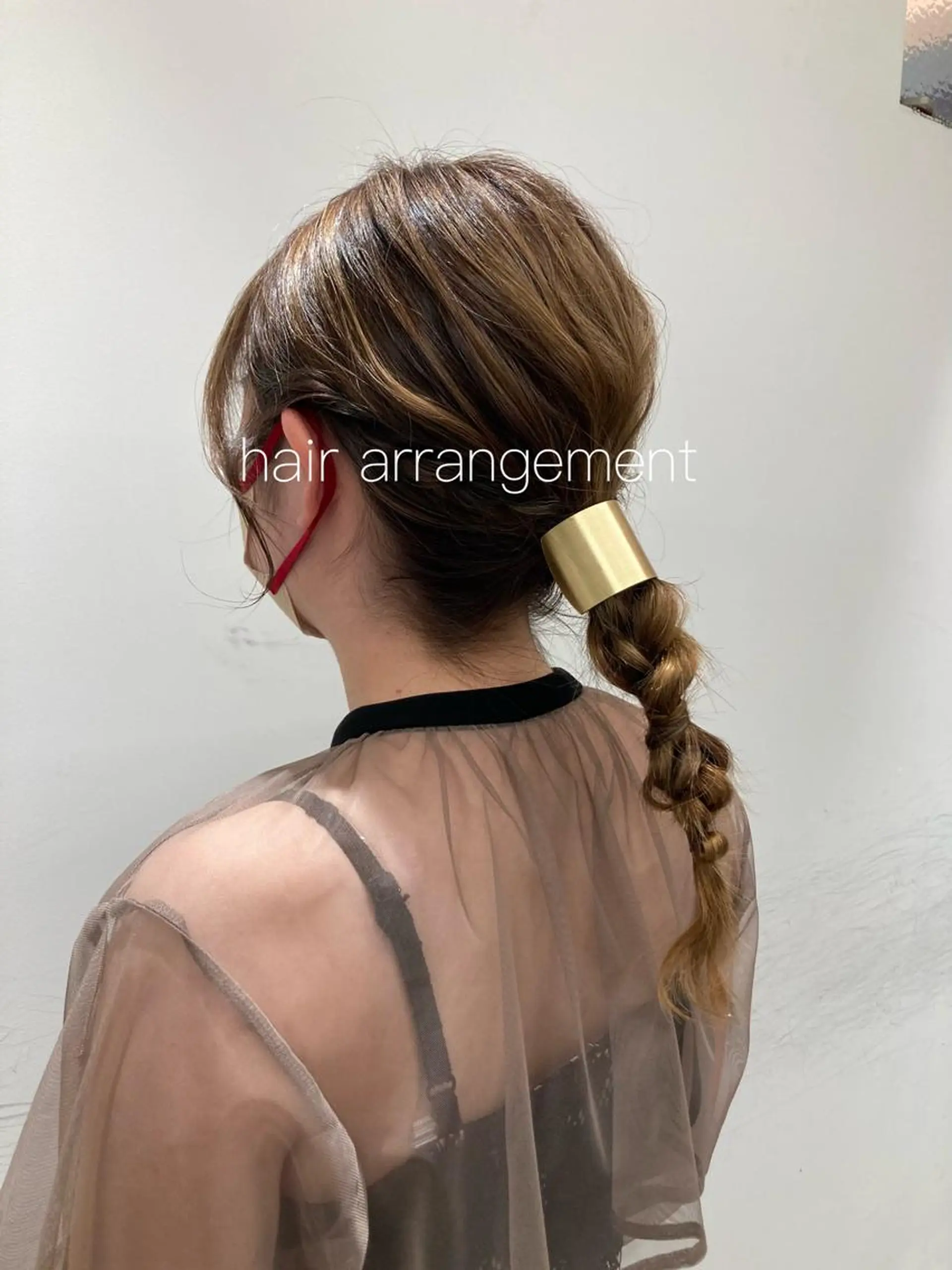 セミロング ヘアアレンジ さかもと あかりのヘアスタイル