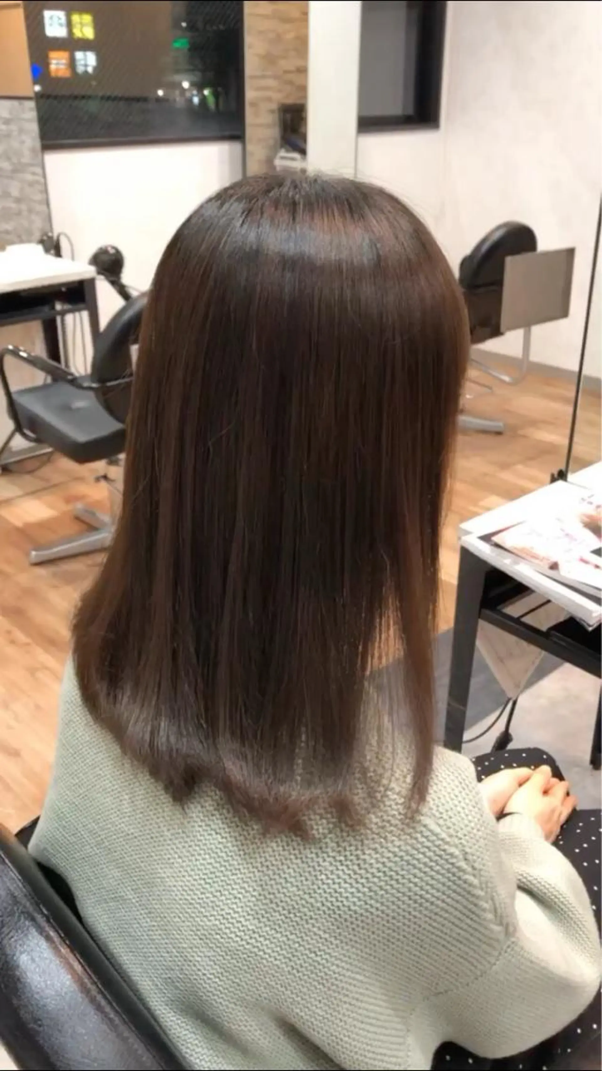 セミロング 太白区白髪ぼかし/ ボブカット/千葉達人のヘアスタイル