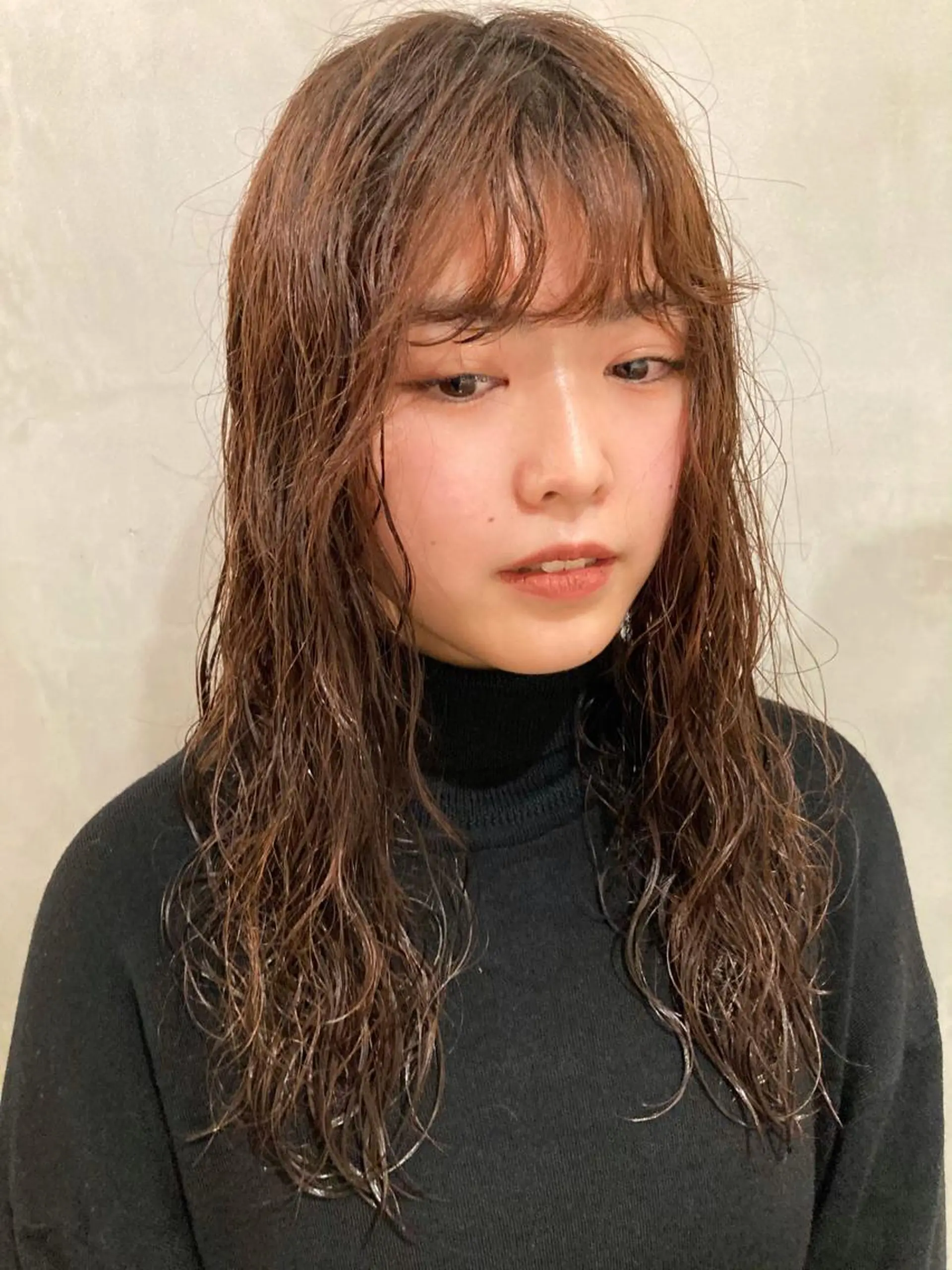 ロング パーマ 🛑柔らか透明感 カラー🛑大谷のヘアスタイル