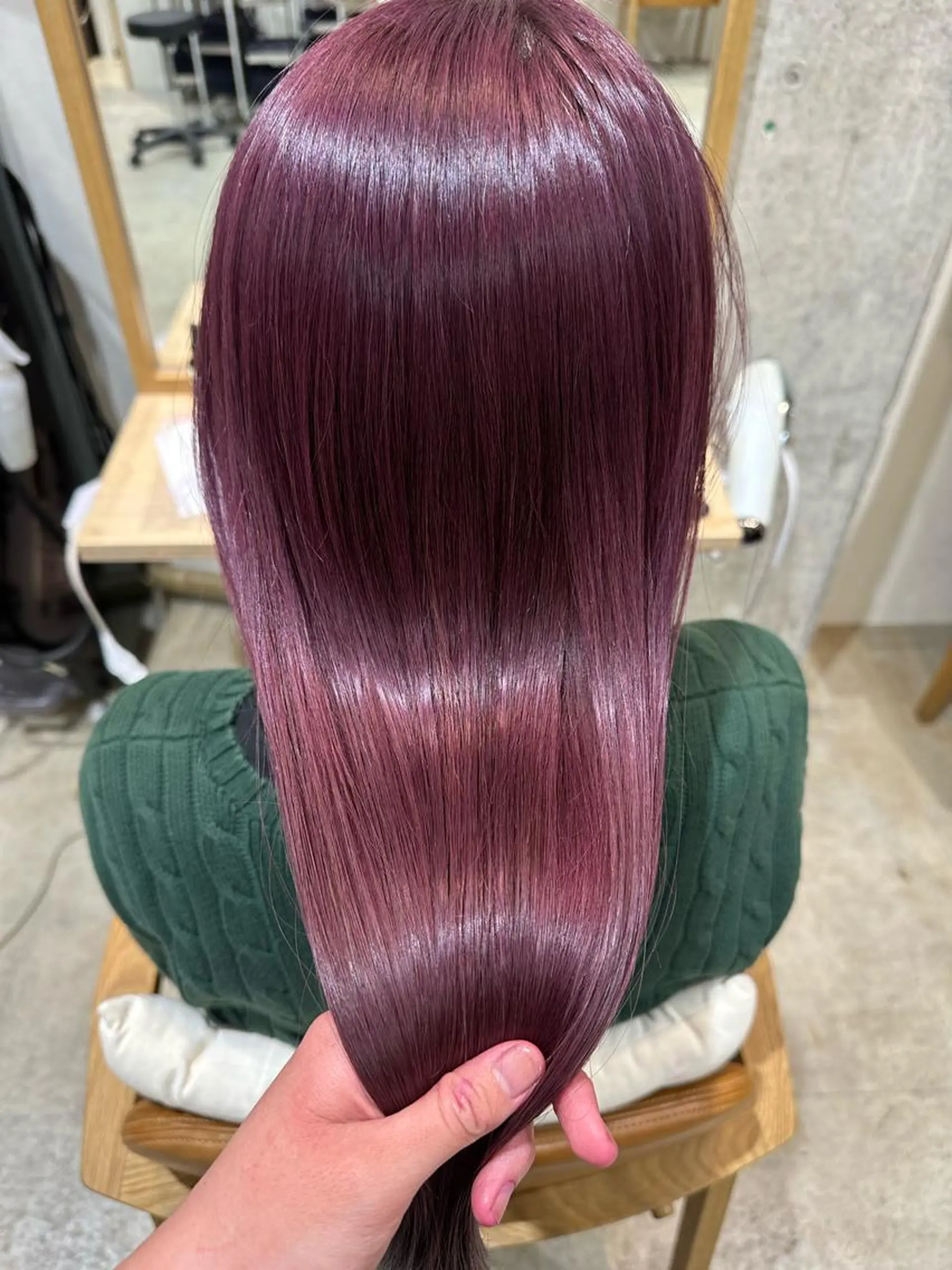 ロング カラー ブリーチ ピンクカラー ボブ/レイヤー/ニュ アンスパーマ/小夏のヘアスタイル