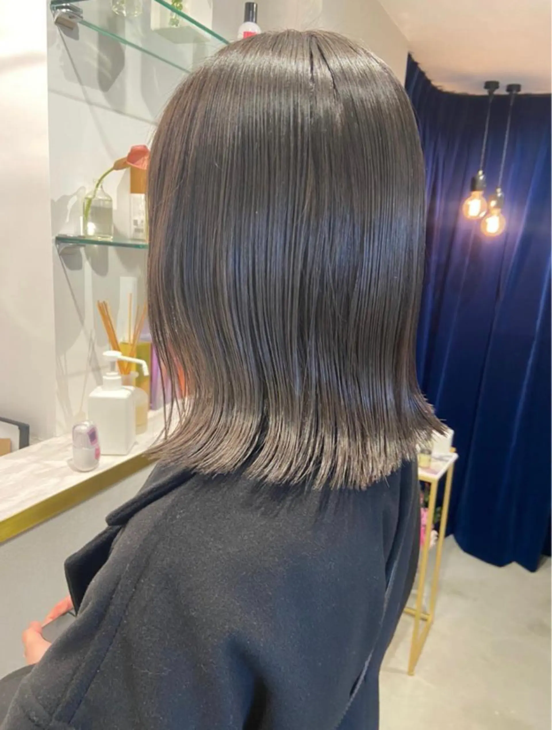 ミディアム 縮毛矯正 上原 みちるのヘアスタイル