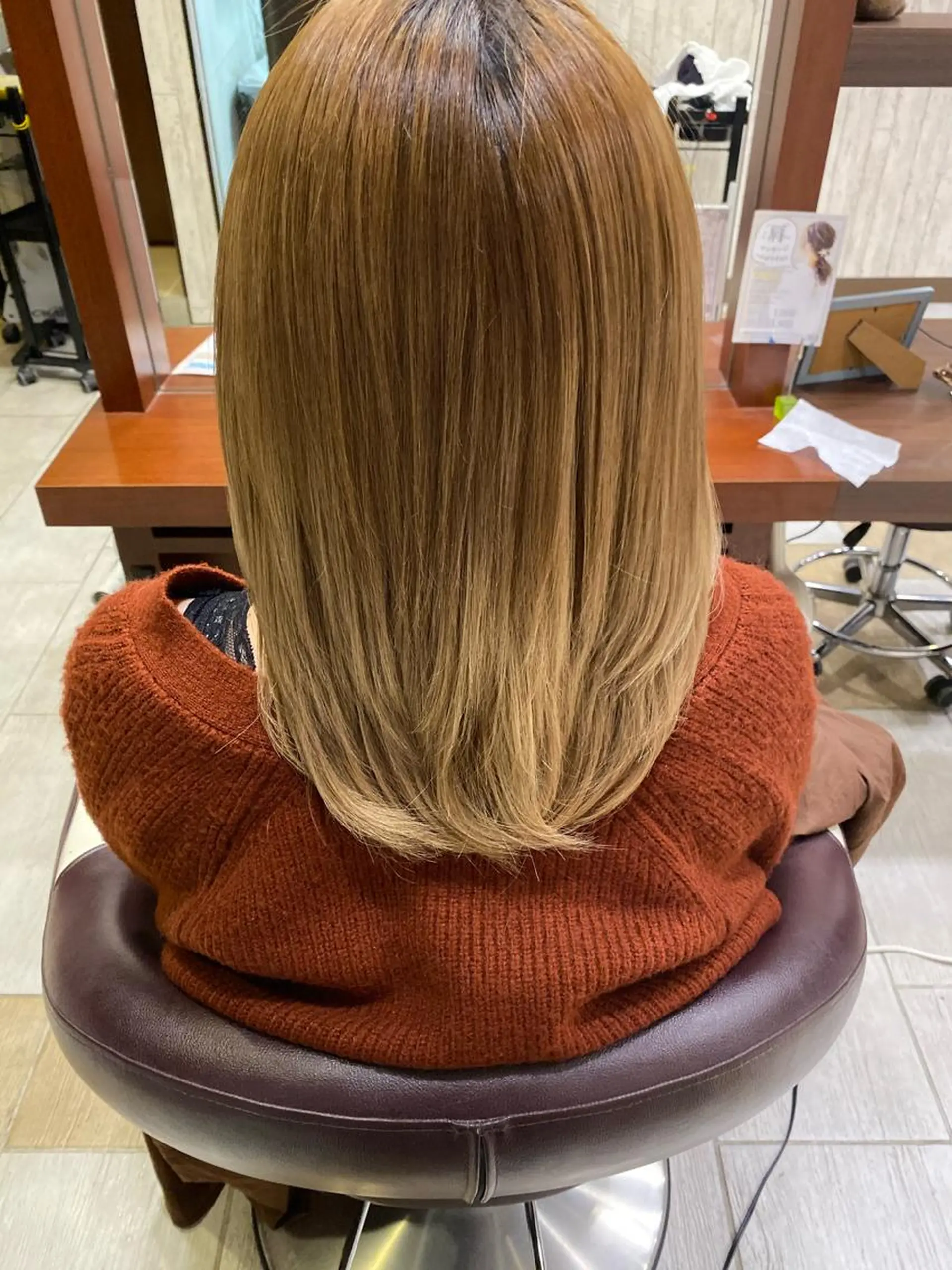 カラー ブリーチ 髪質改善 縮毛矯正 トリートメント 🦋店長🦋 ほんさわ みずきのヘアスタイル