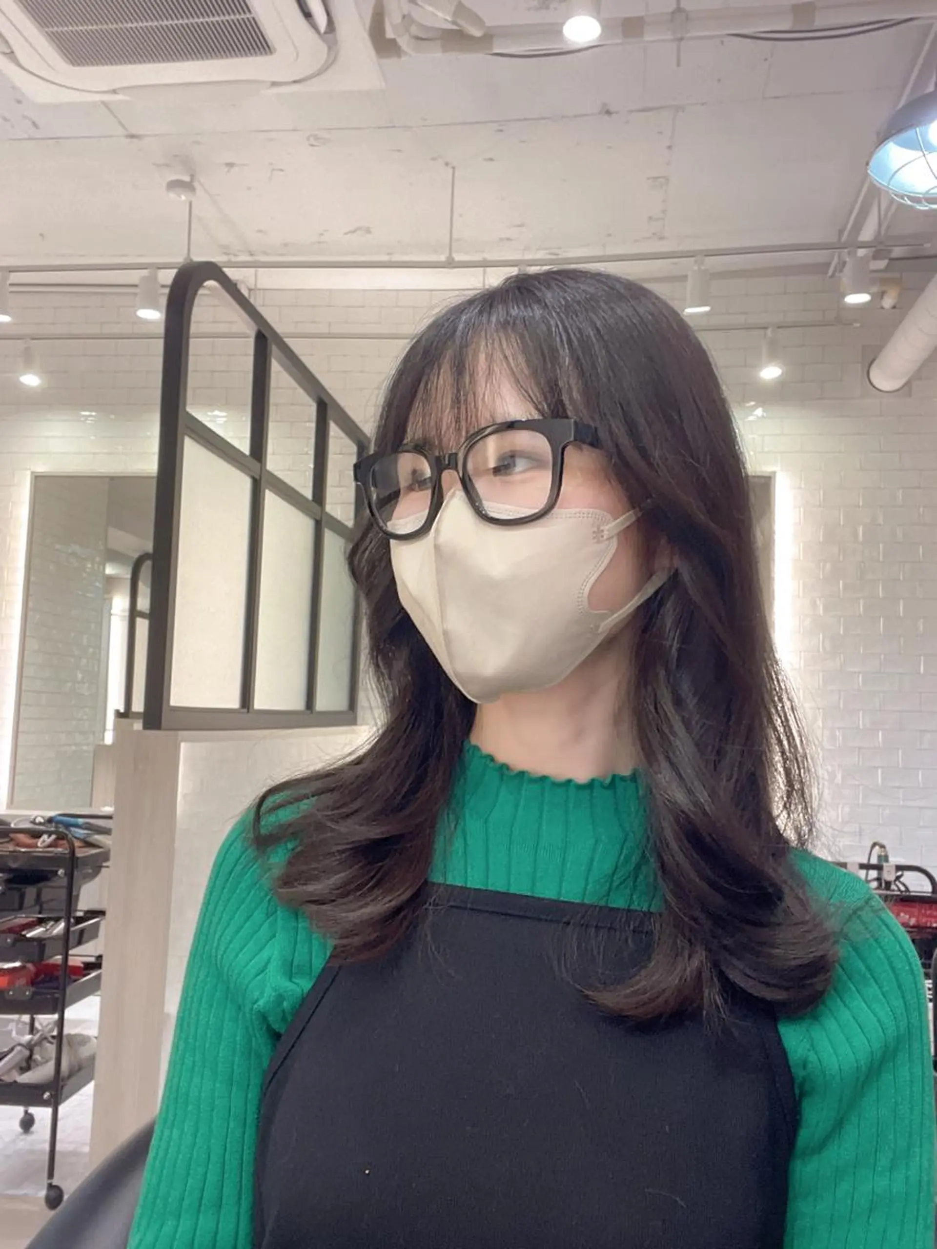 セミロング カラー カット ヘアカラー トリートメント &chaLme   心斎橋所属・emi/髪質改善/ 韓国風/艶カラーのヘアスタイル