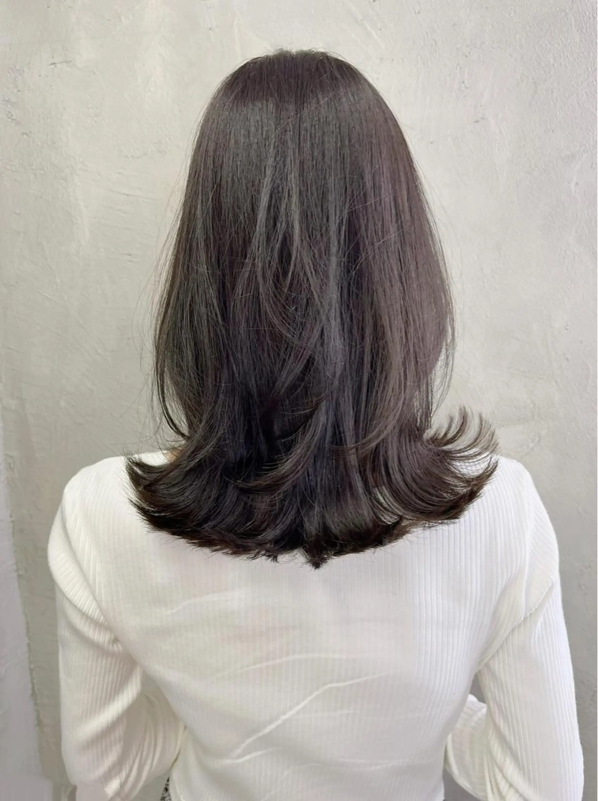 ミディアム カラー グレージュ ボブ くびれヘア カット ヘアカラー トリートメント 似合わせ特化🌷 kasumiのヘアスタイル