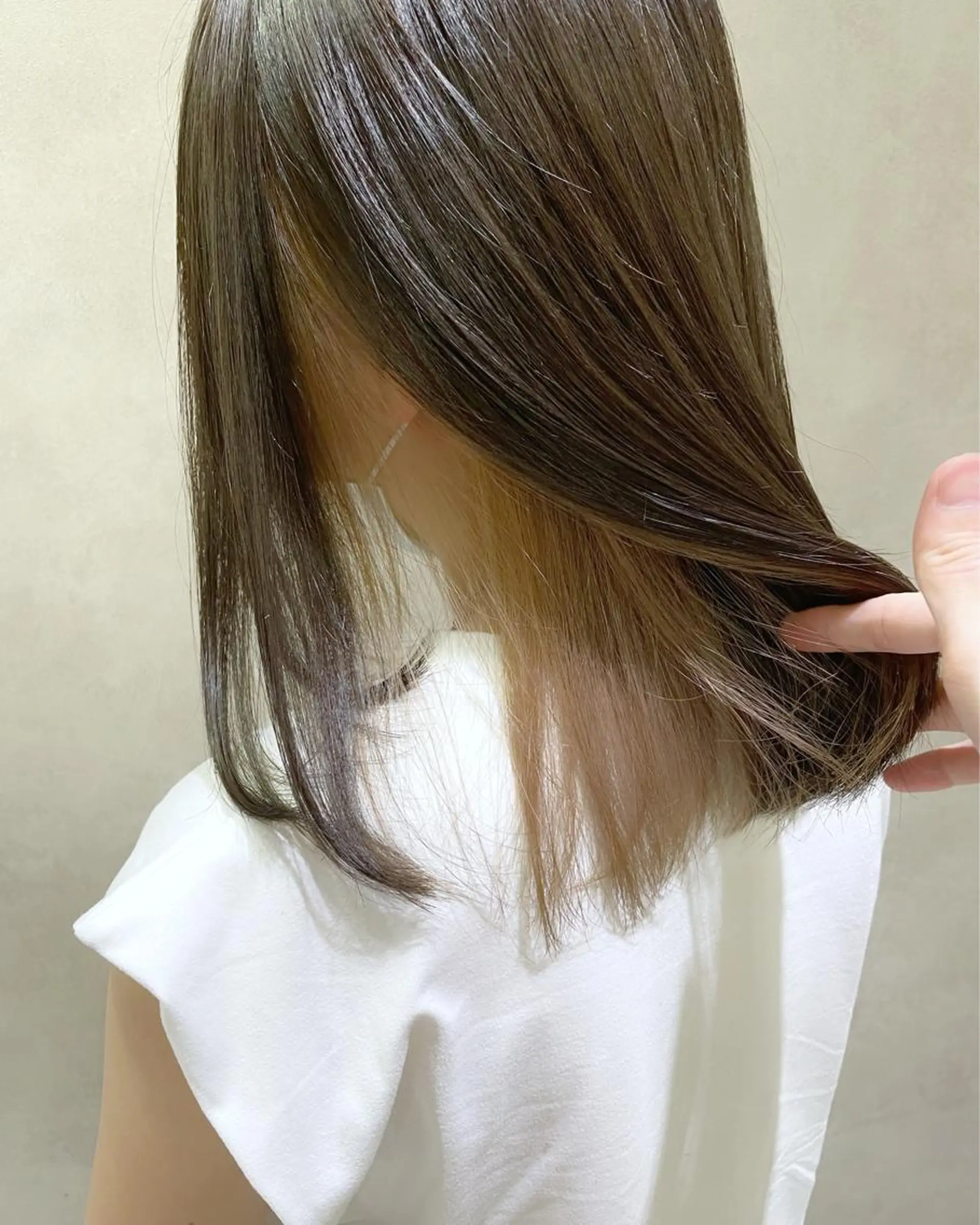 ミディアム カラー ブリーチ 高尾亮輔/ ボブ特化美容師のヘアスタイル