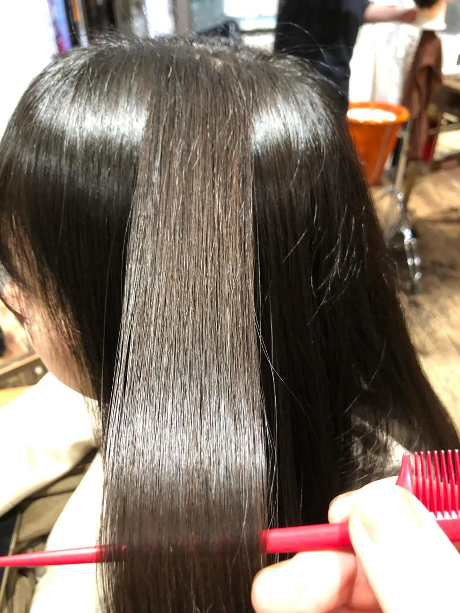 ミディアム カット 縮毛矯正 ナカオ ヤストシのヘアスタイル